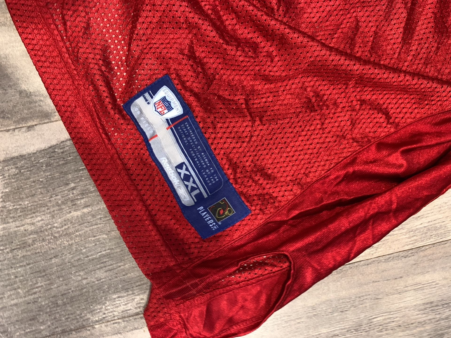 Reebok San Francisco 49ers Smiley 65 Jersey Size XXL Red Football On Field 4
