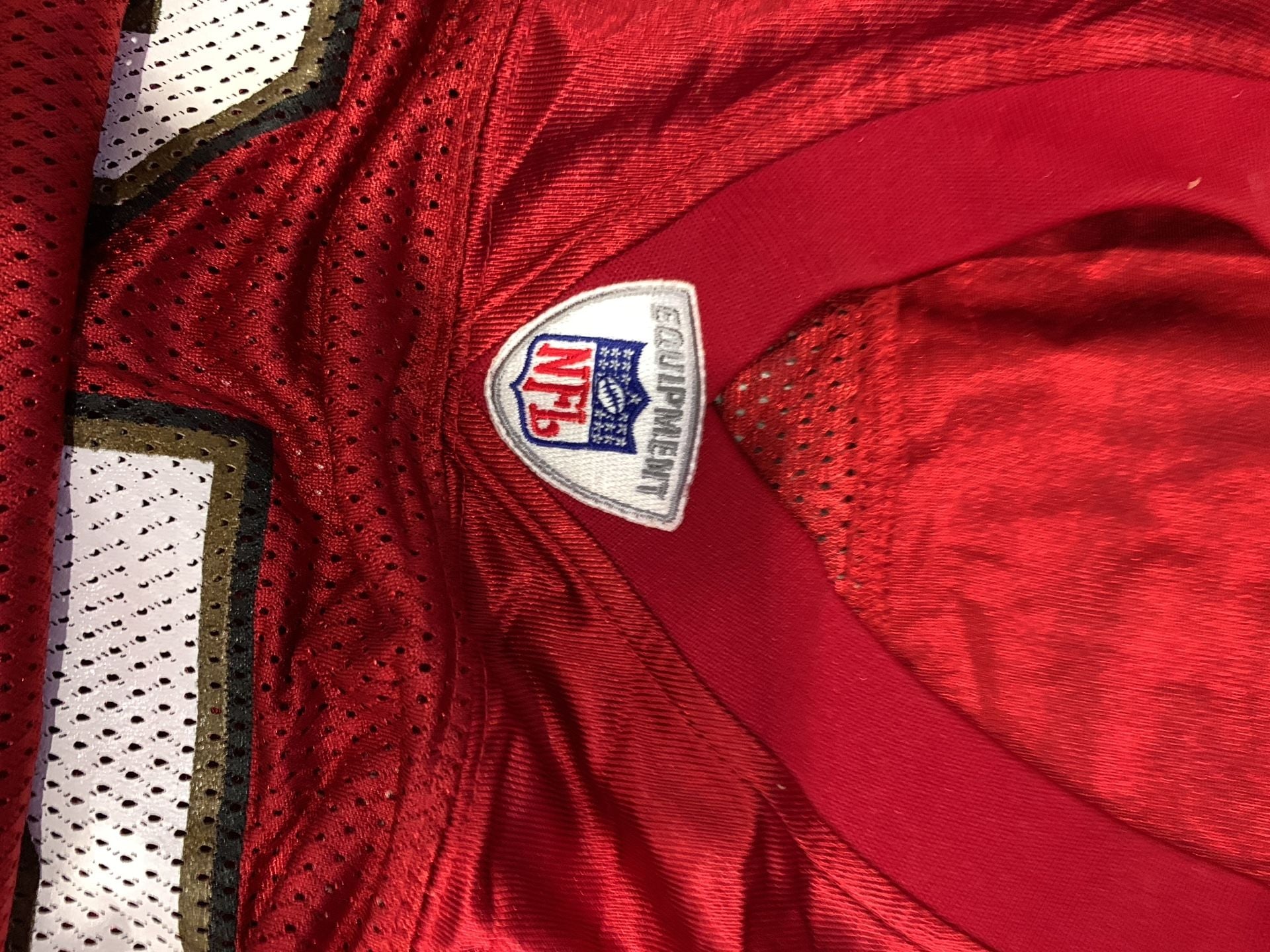 Reebok San Francisco 49ers Smiley 65 Jersey Size XXL Red Football On Field 5