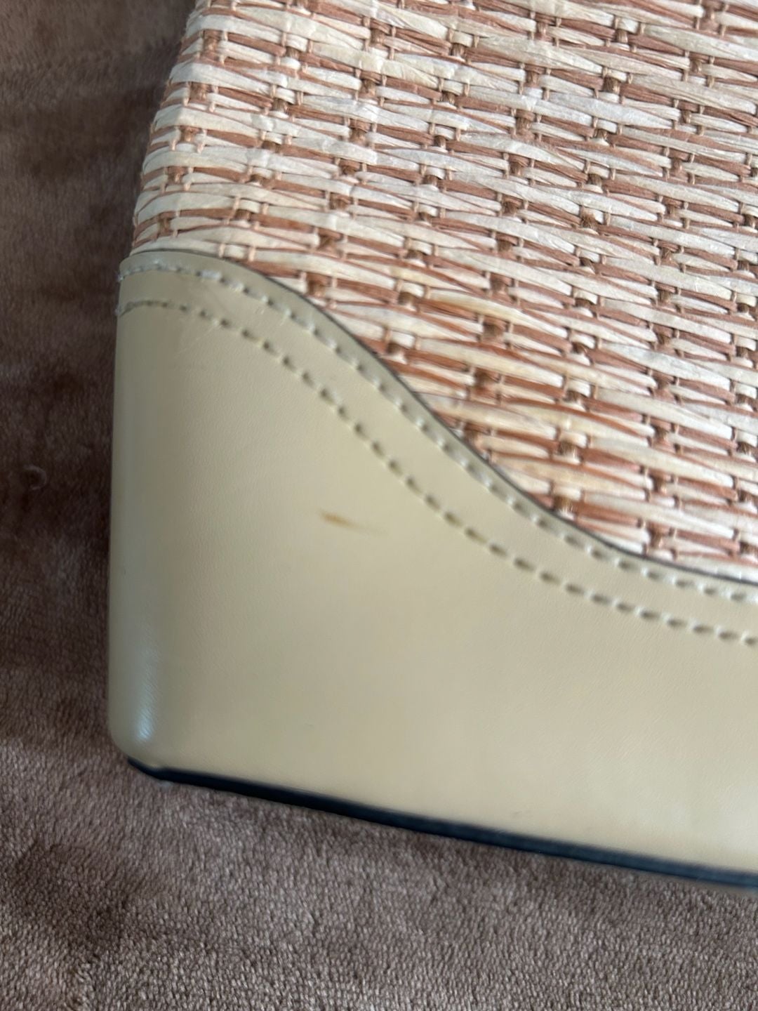 Etienne Aigner Woven Straw Shoulder Bag Tan 6