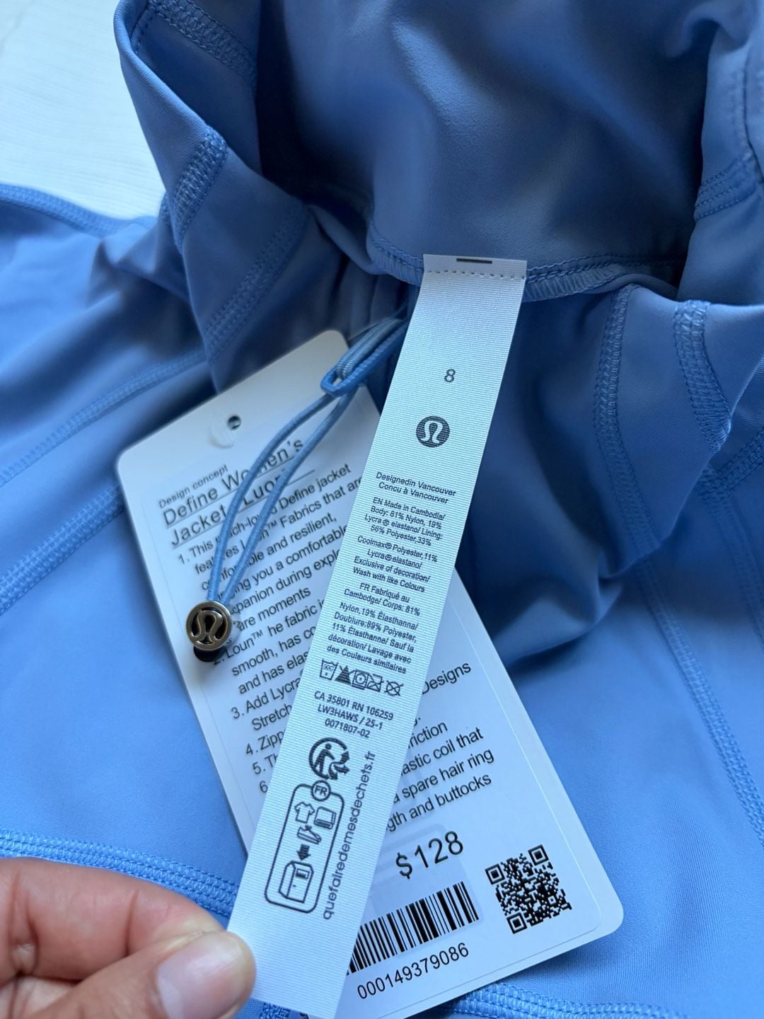 Lululemon Set Define Jacket Luon and Flared Leggings Size 8 Blue 4