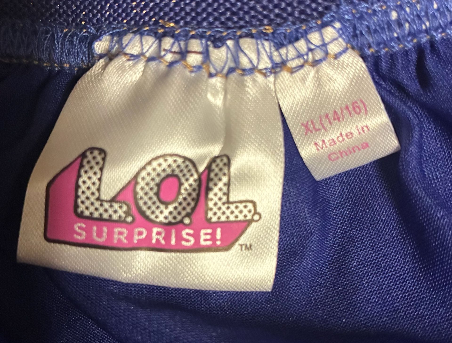 LOL Surprise Tutu Skirt Size XL 14/16 Blue Pink Star Mesh 5