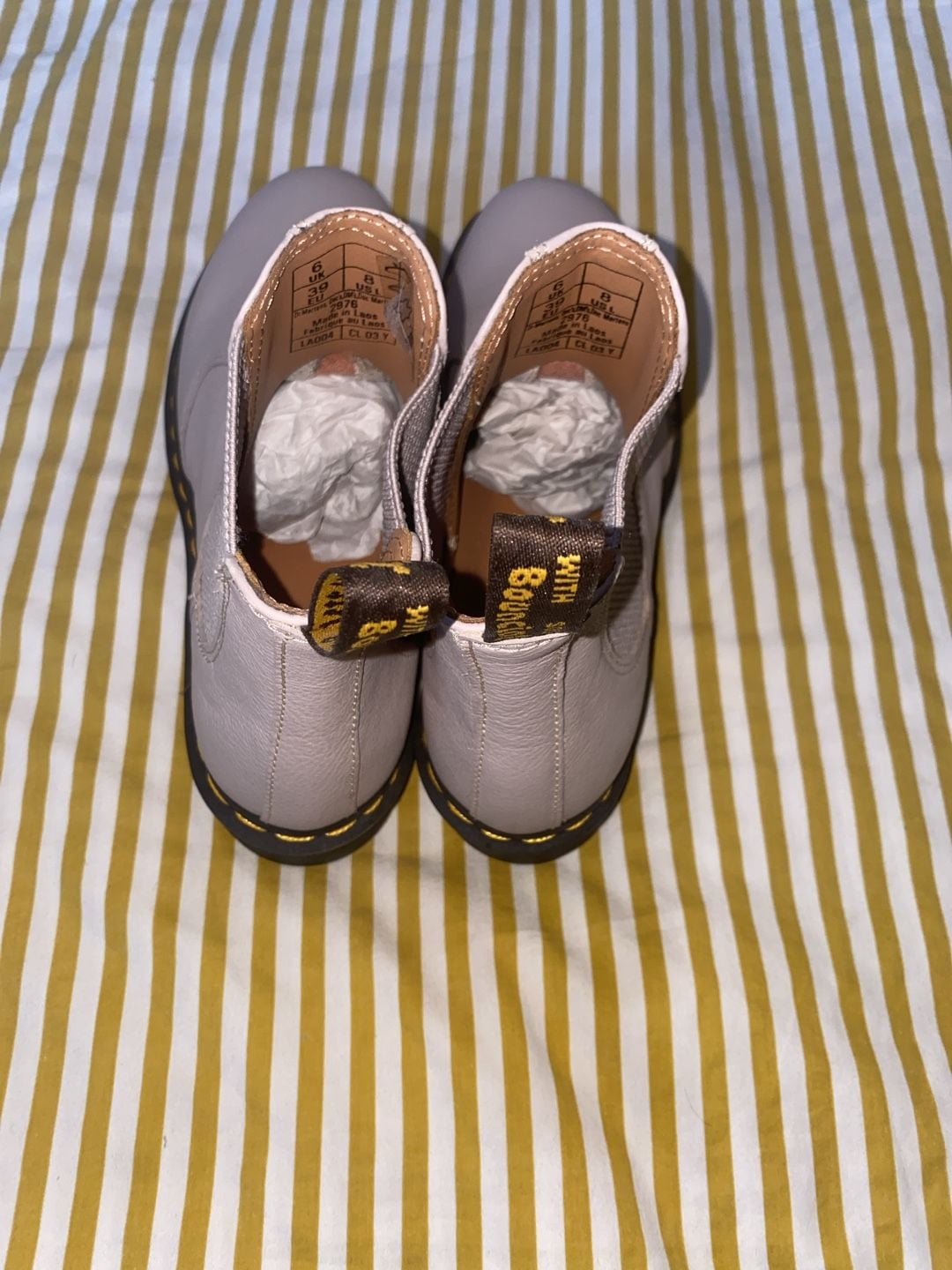 Dr. Martens 2976 Chelsea Boots Size US 8 Grey Leather 4