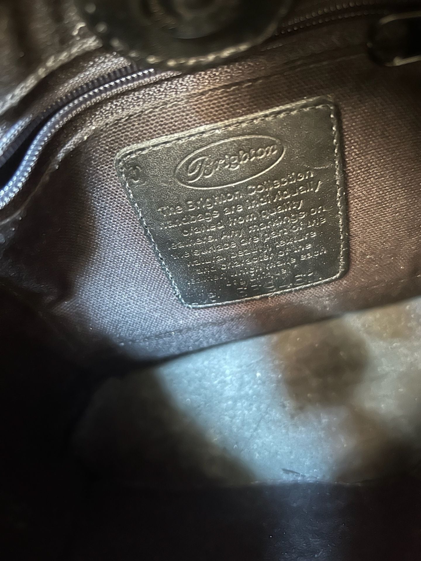 Brighton Black Embossed Leather Tote Shoulder Bag 7