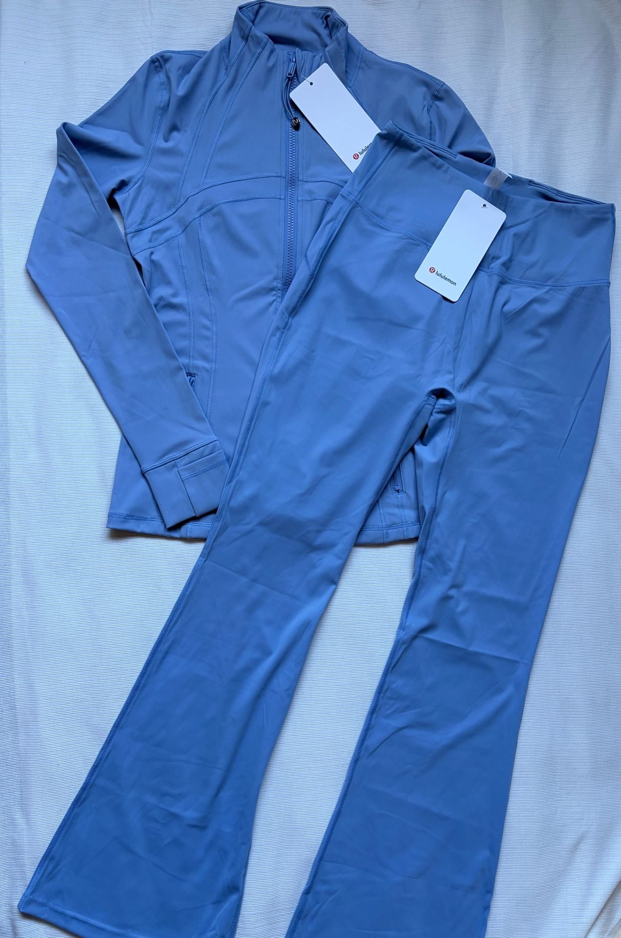 Lululemon Set Define Jacket Luon and Flared Leggings Size 8 Blue 1