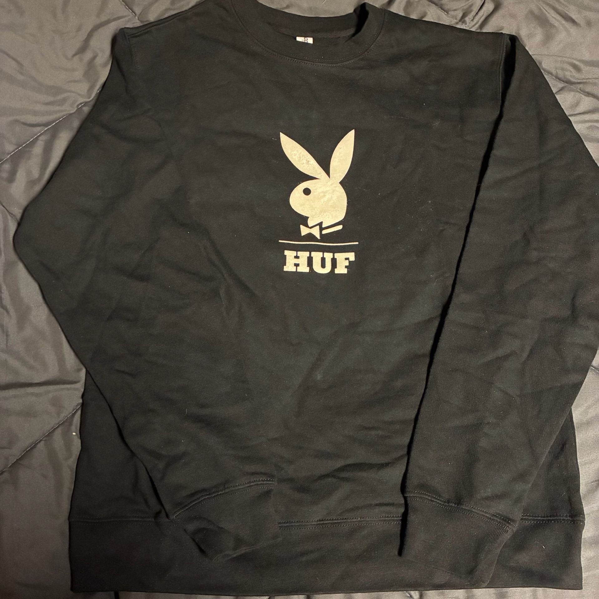 HUF x Playboy Sweatshirt Size S Black Graphic Pullover 2