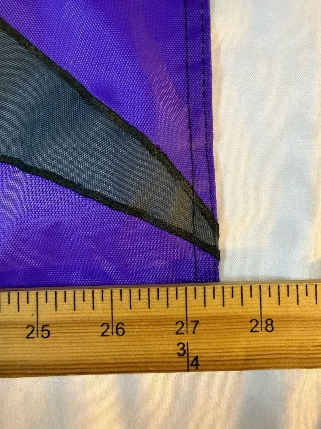 Vintage Halloween Witch and Skull Nylon House Flag Banner 27.25x39.5 13