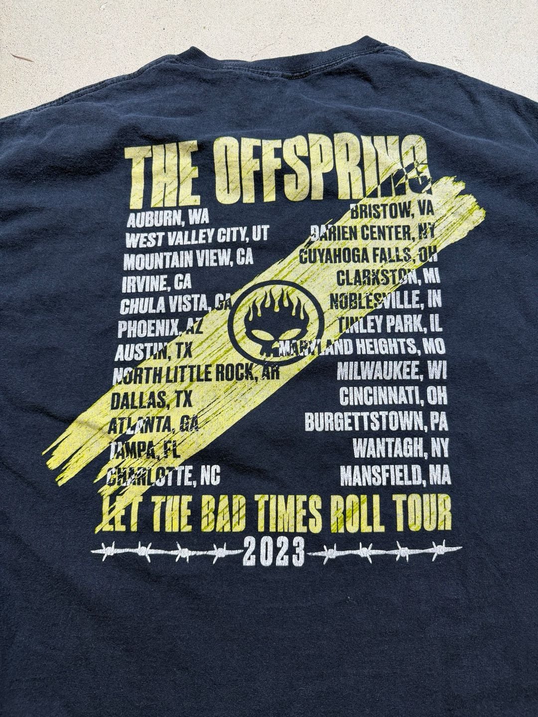 The Offspring Let The Bad Times Roll Tour 2023 T-Shirt XL 8