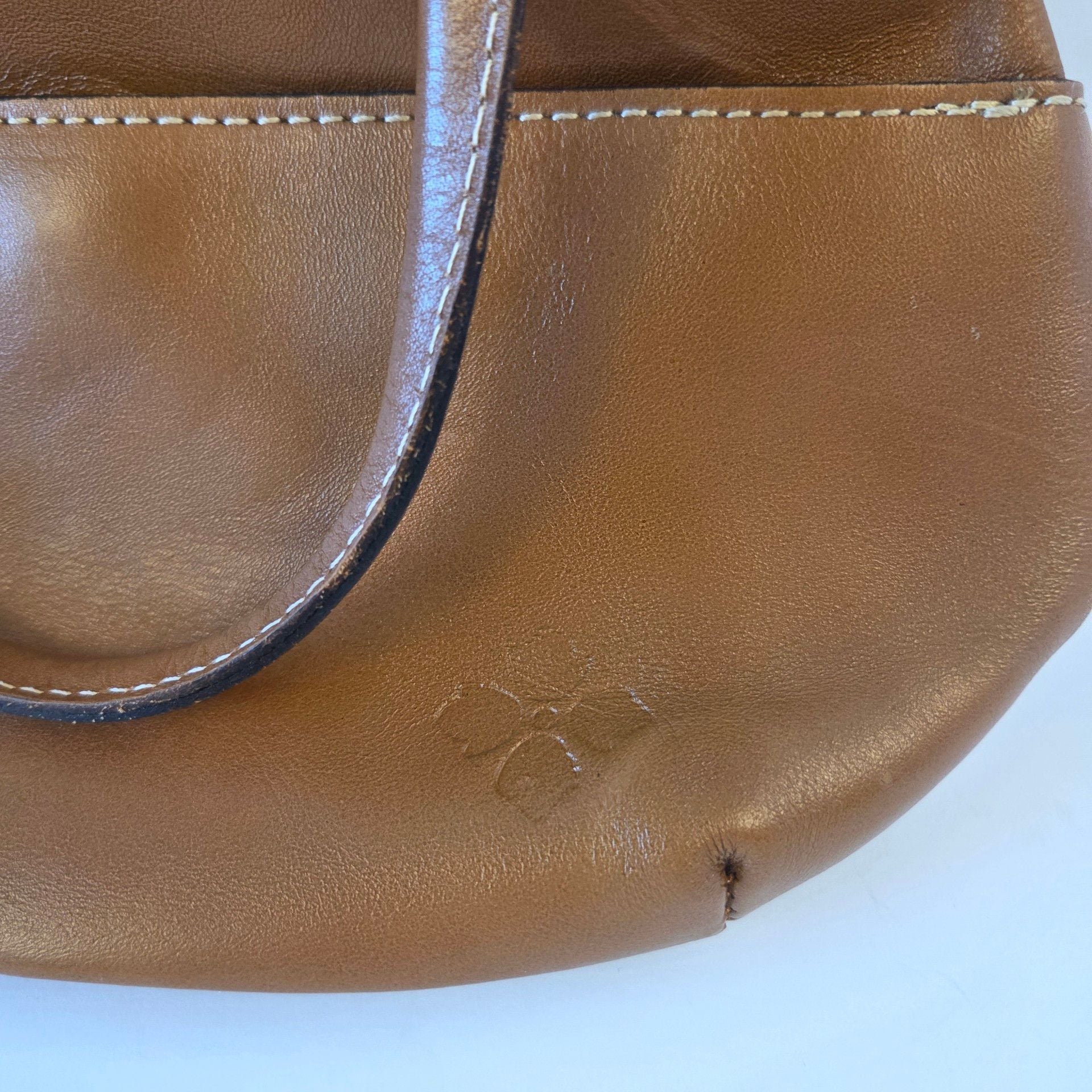 Patricia Nash Gracchi Tooled Leather Frame Satchel Bag Florence Tan Pre-owned 4