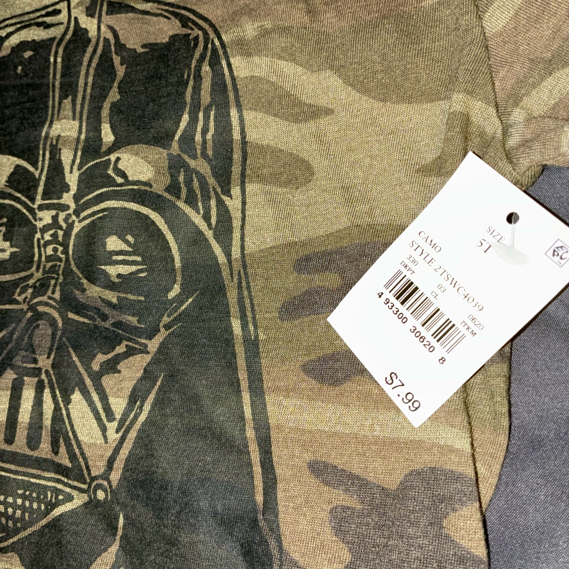 Star Wars Darth Vader Camo T-Shirt Size 5T 3