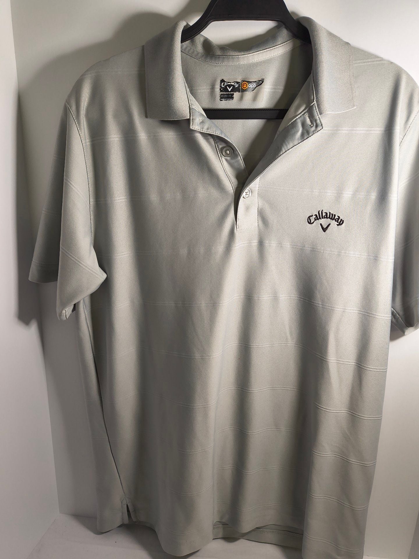 Callaway Golf Polo Shirt Size M Gray Striped 2