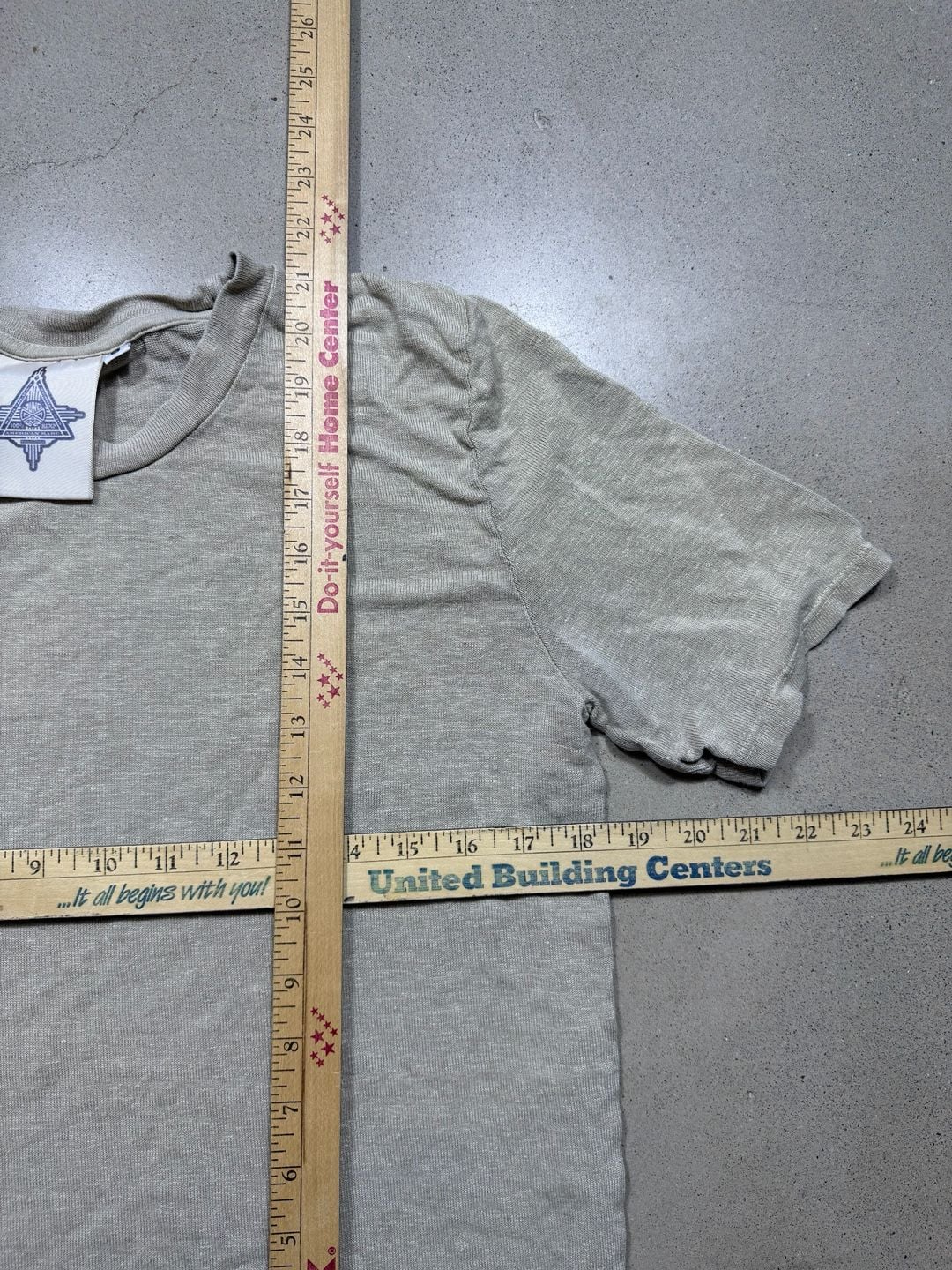 American Made T-Shirt Size S Beige Hemp Organic 6