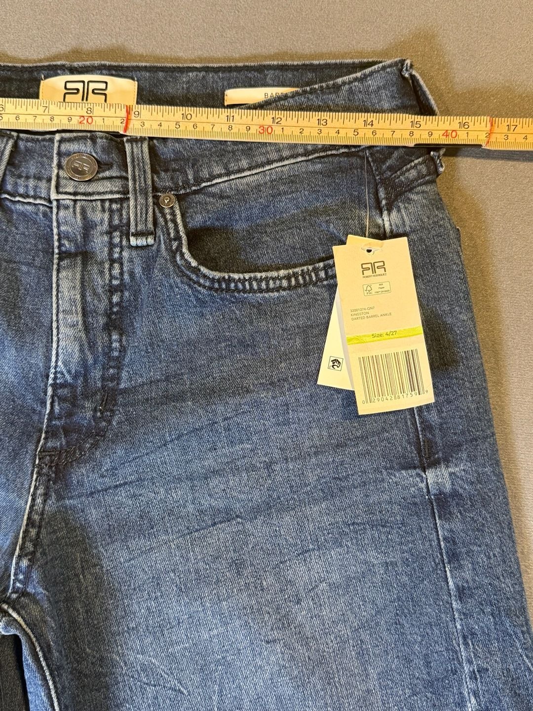 Robert Rodriguez Kingston Barrel Ankle Jeans Size 4/27 NWT Medium Wash 3