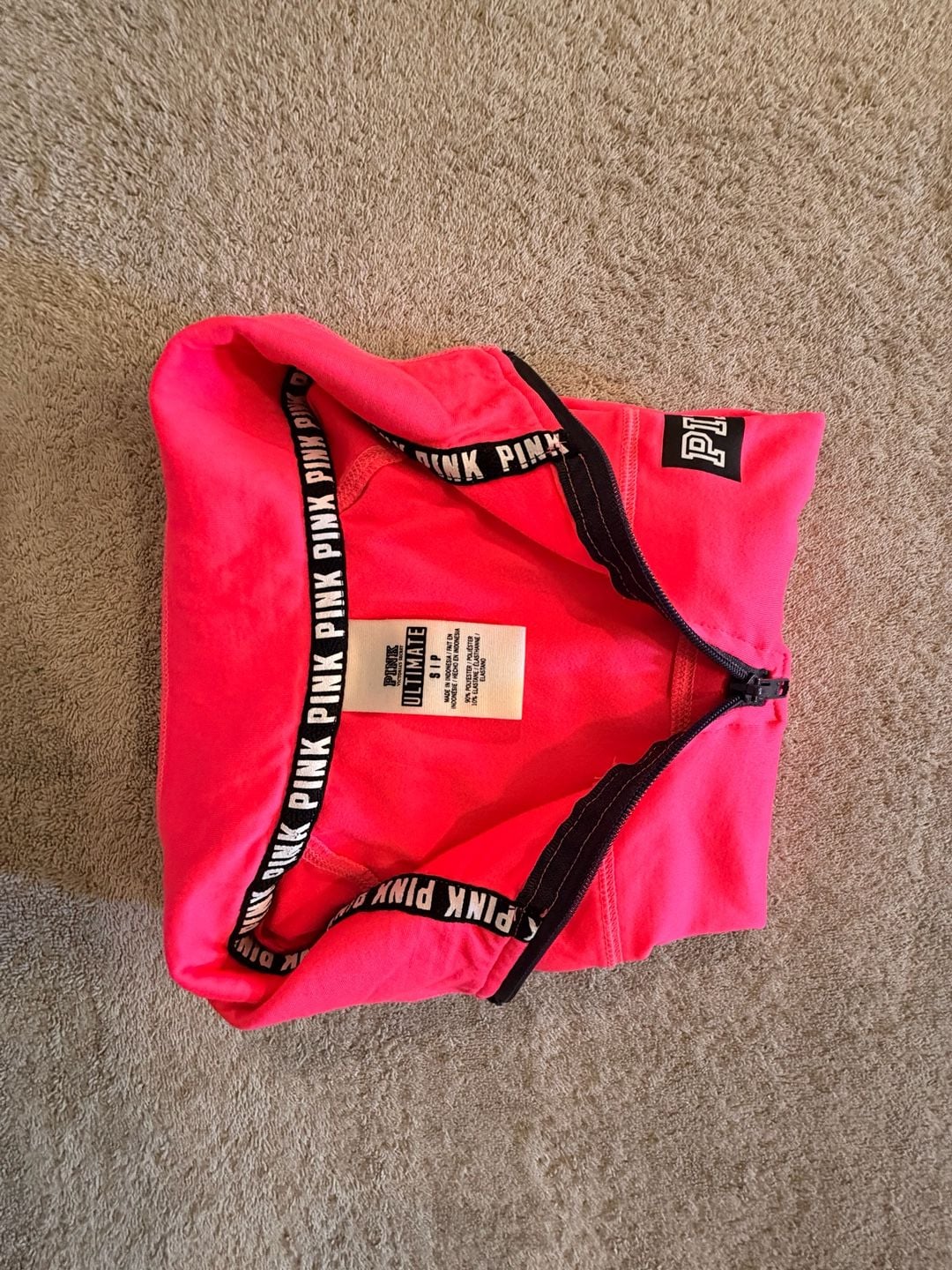 Victoria's Secret Pink 1/2 Zip Pullover Size S 10