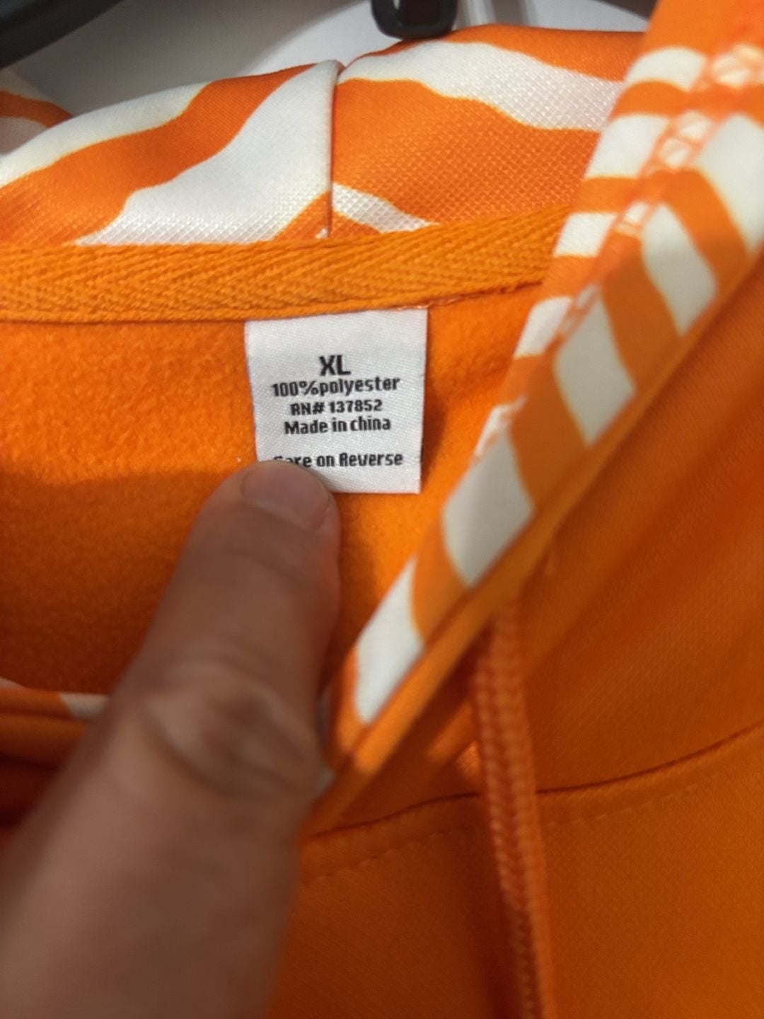Zubaz Tennessee Volunteers Hoodie Size XL Orange White 6