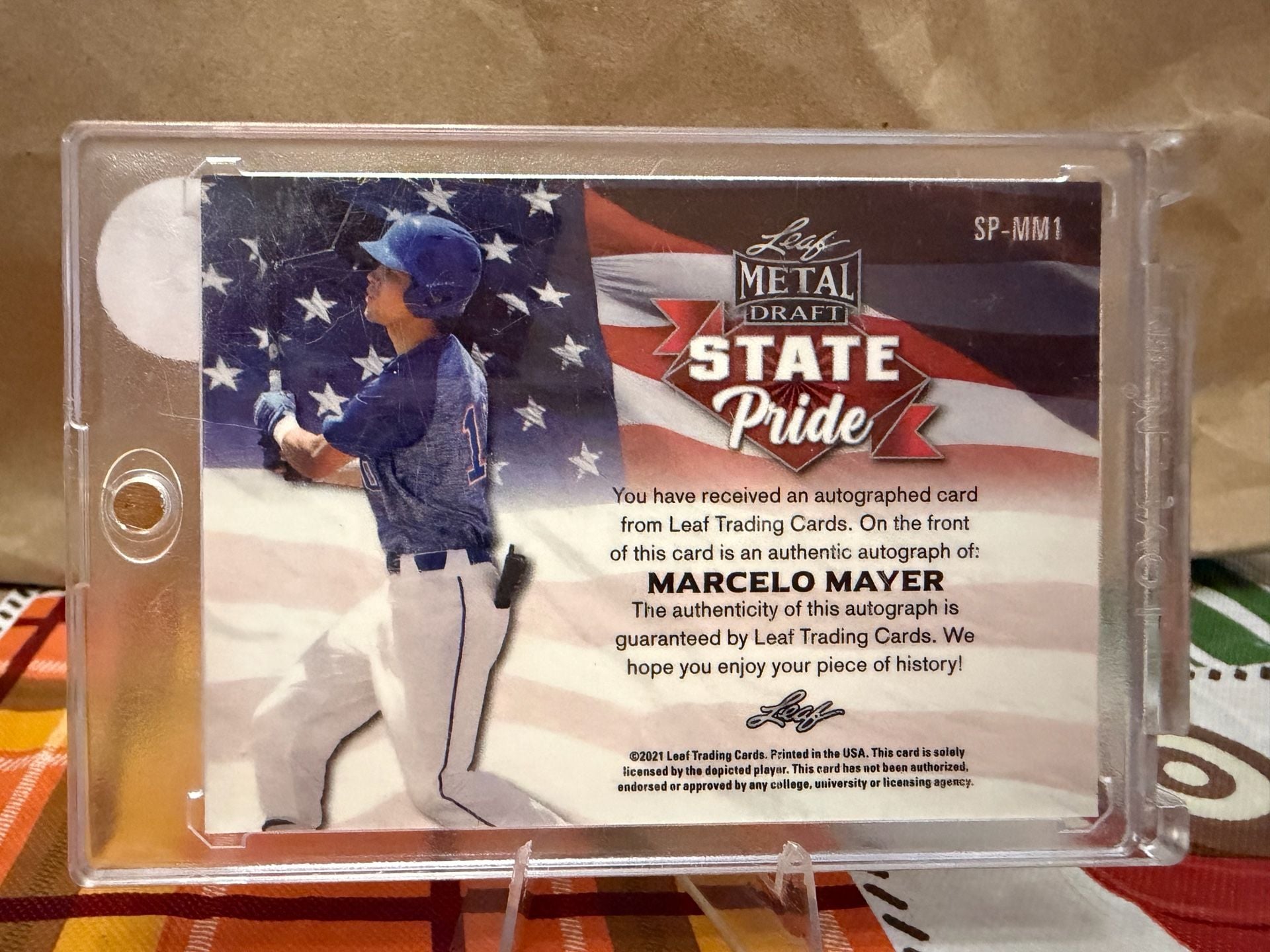 2021 Leaf Metal Draft State Pride Marcelo Mayer Autograph Card SP-MM1 2