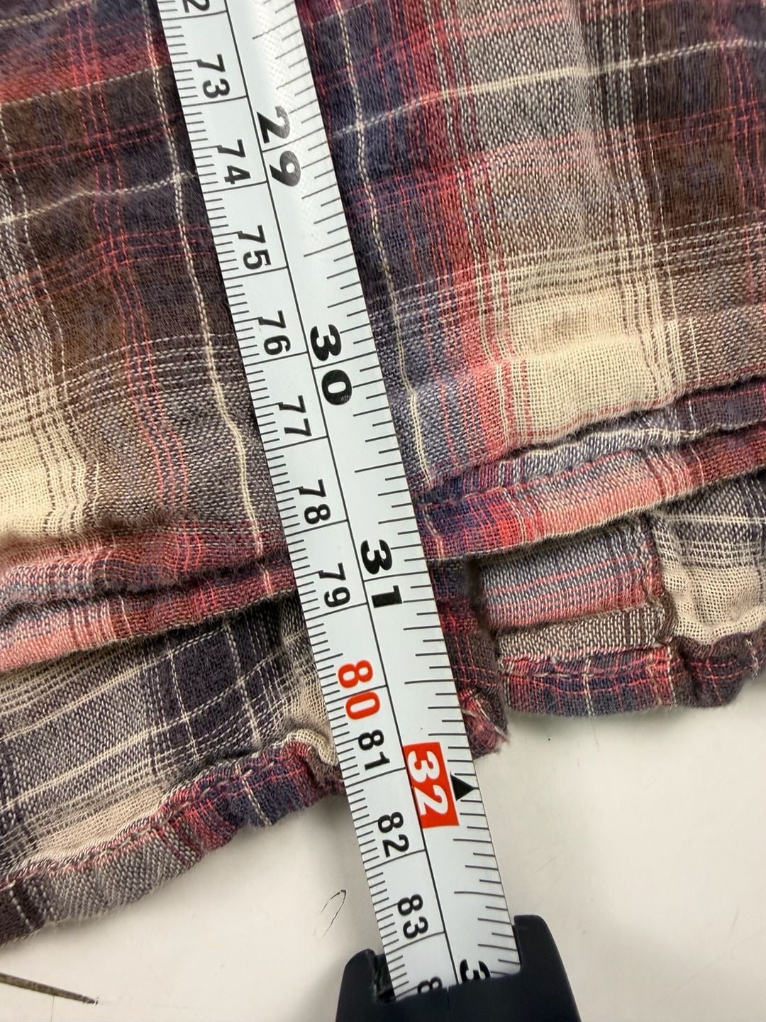 Diesel Plaid Button Down Long Sleeve Shirt Red Blue Cotton Size M (OF) 10