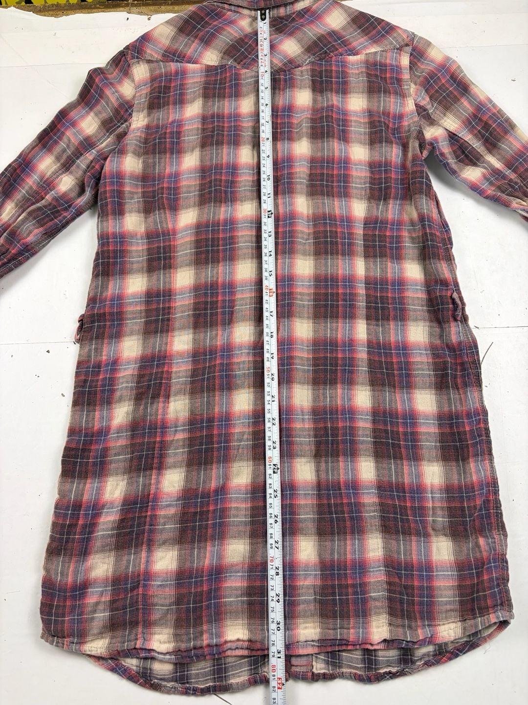 Diesel Plaid Button Down Long Sleeve Shirt Red Blue Cotton Size M (OF) 11