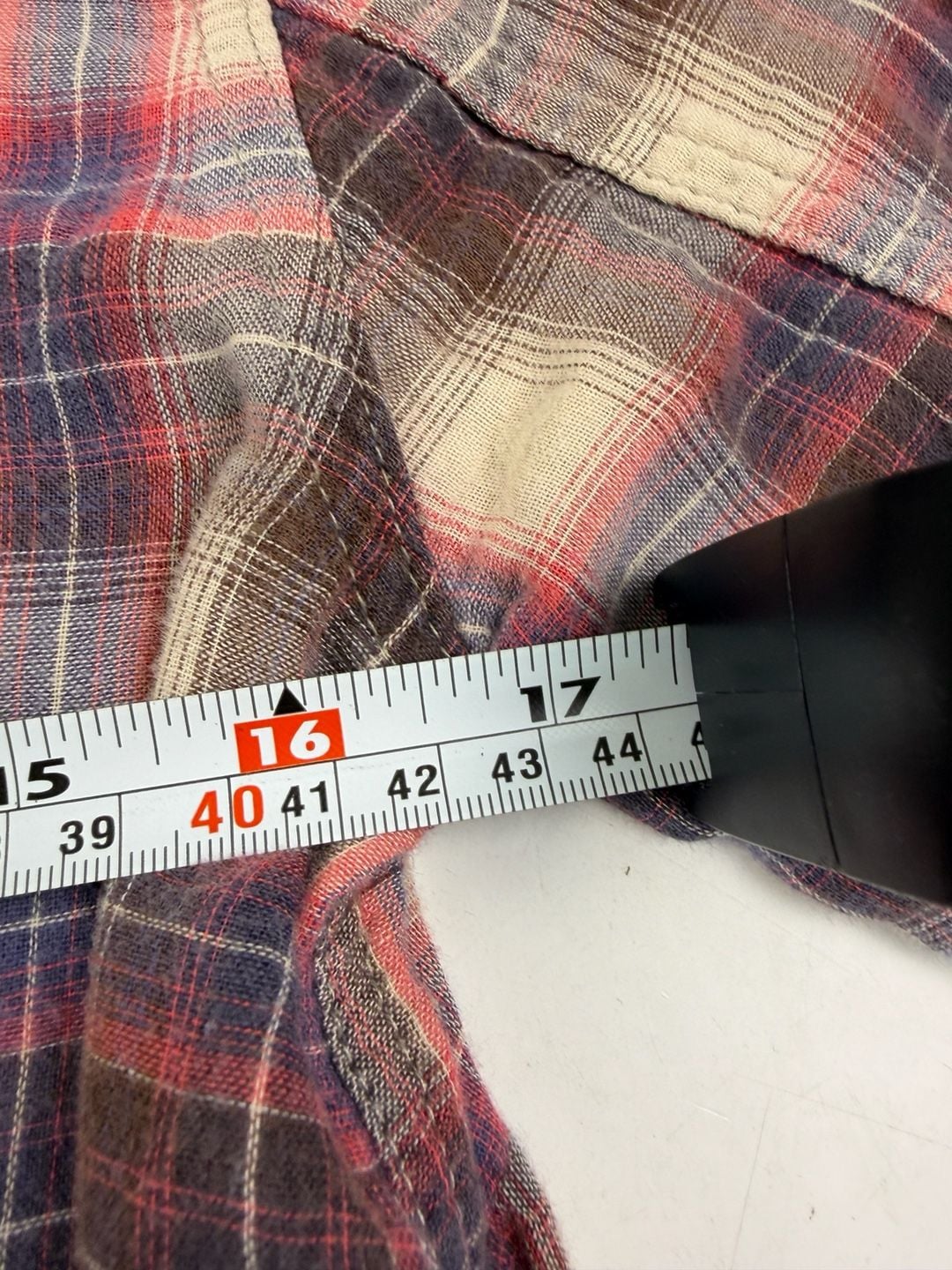 Diesel Plaid Button Down Long Sleeve Shirt Red Blue Cotton Size M (OF) 12