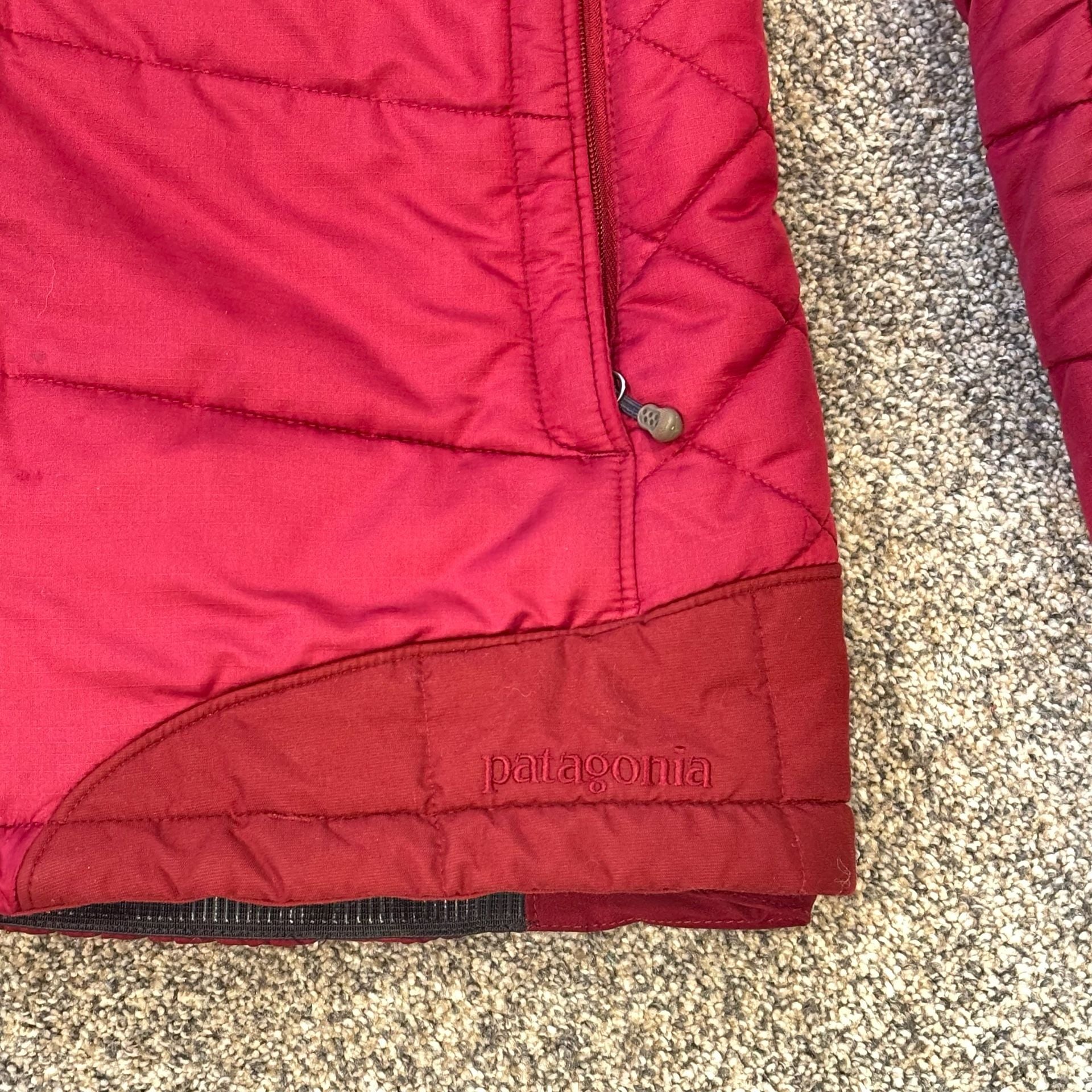 Patagonia Ski Snow Jacket Size M Red Puffer Hooded Coat 16