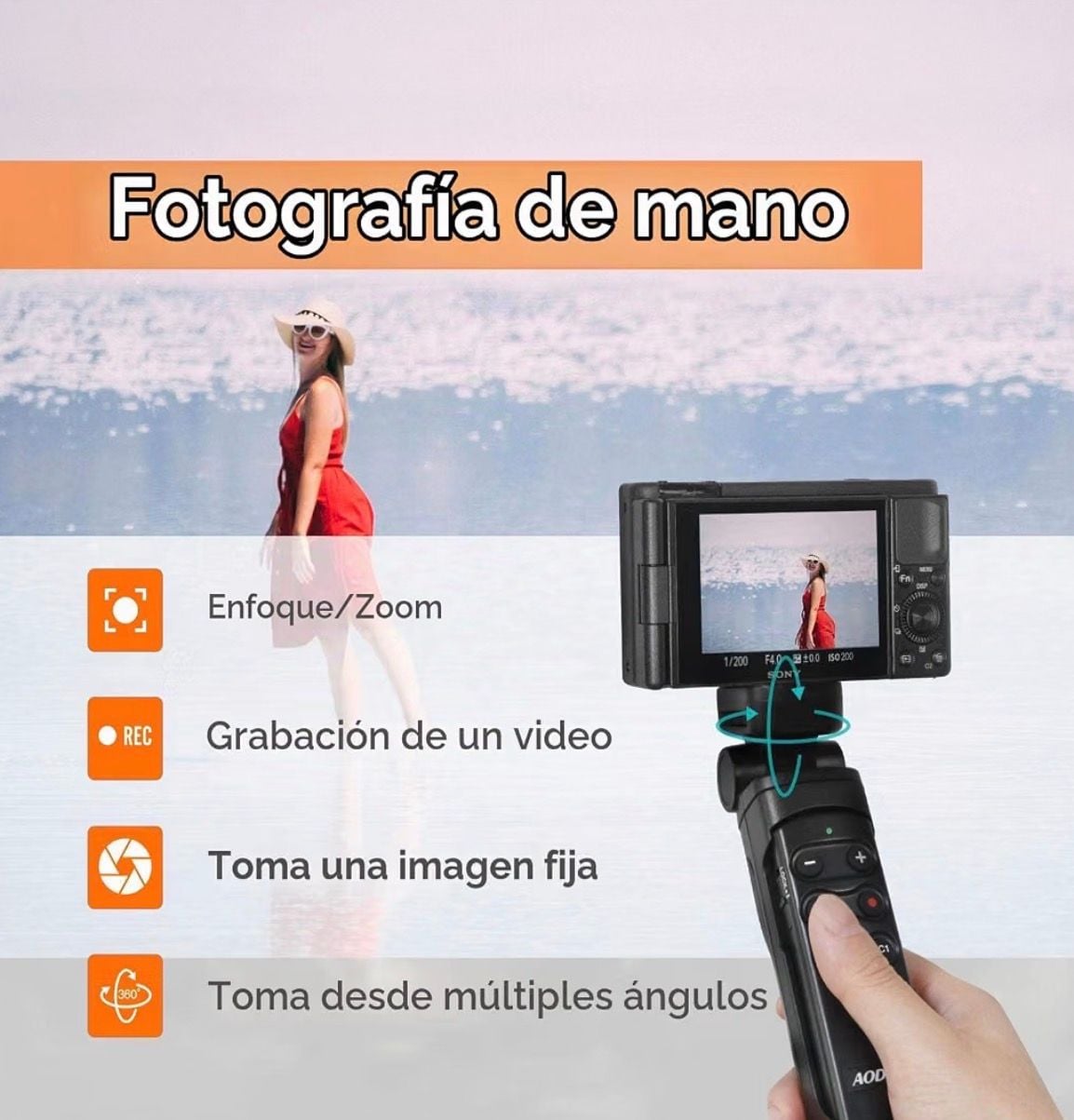 Mini Shooting Grip and Tripod with Wireless Remote Shutter
3