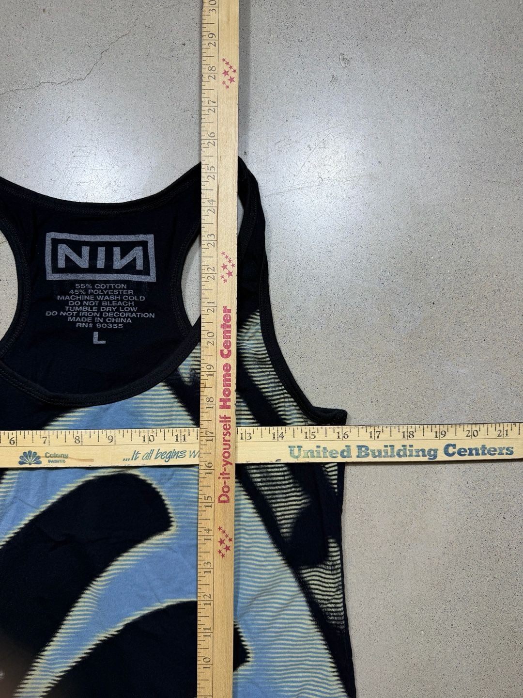 Nine Inch Nails NIN Tank Top Size L Black Graphic Racerback 5