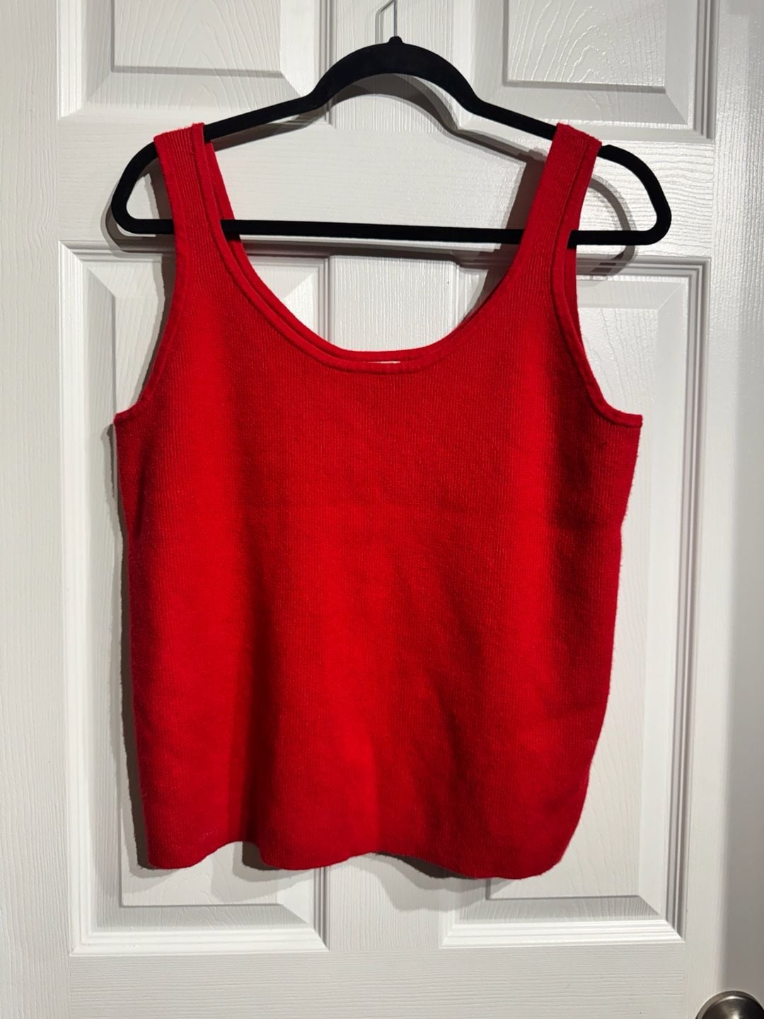 A New Day Ribbed Tank Top Size XXL Red Knit Sleeveless Sweater 2