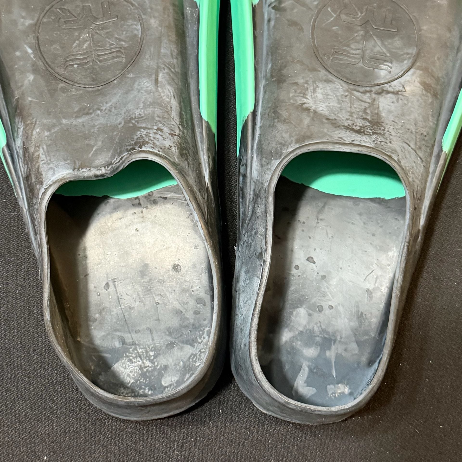 TYR Flexfins Swim Fins Green Black sz XL 11-13 7