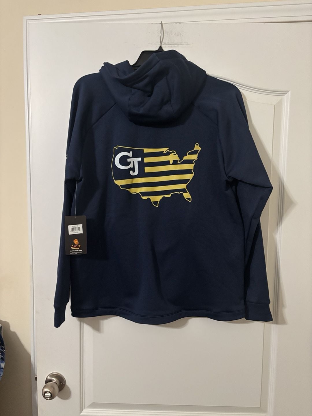 Rawlings Jacket Nation Hoodie Size Large Blue USA Graphic 5