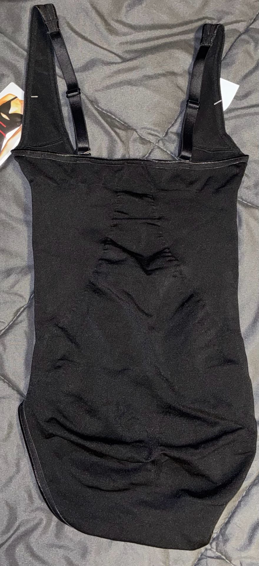 Assets by Spanx Open-Bust Panty Bodysuit Size S Very Black 4