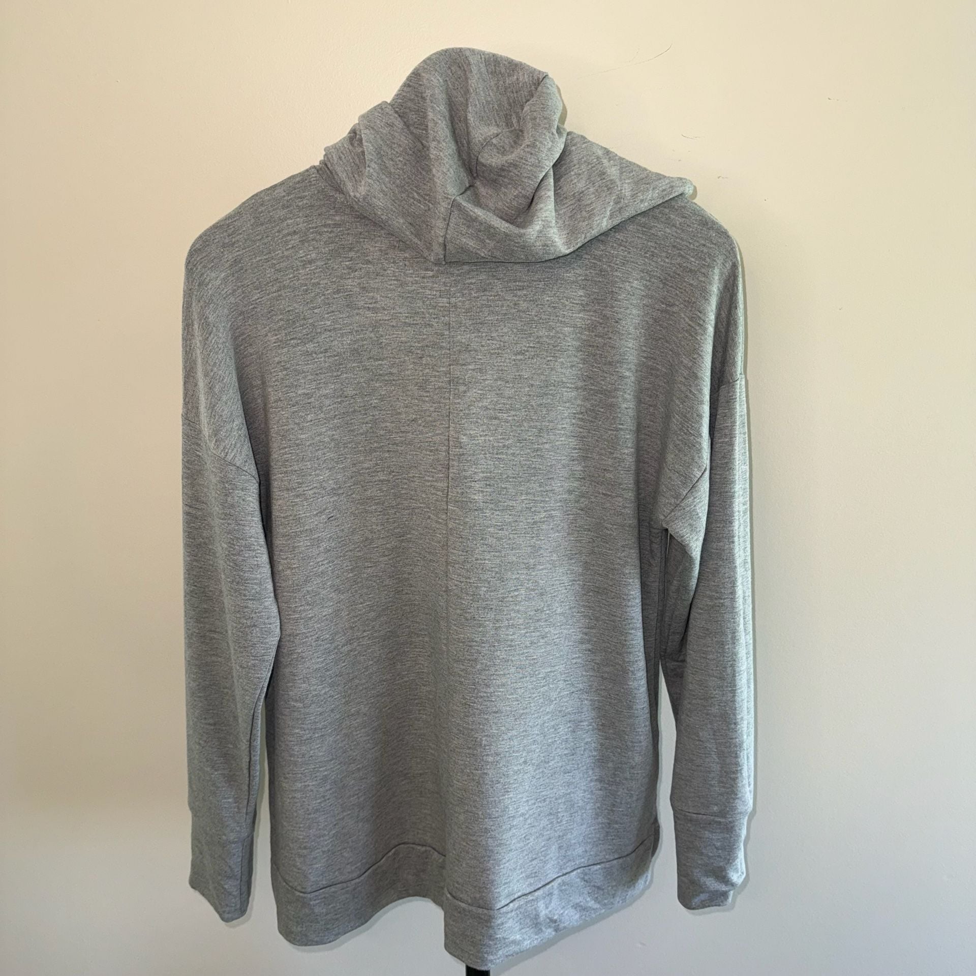Cable & Gauge Lace-Up Hoodie Size L Gray 3