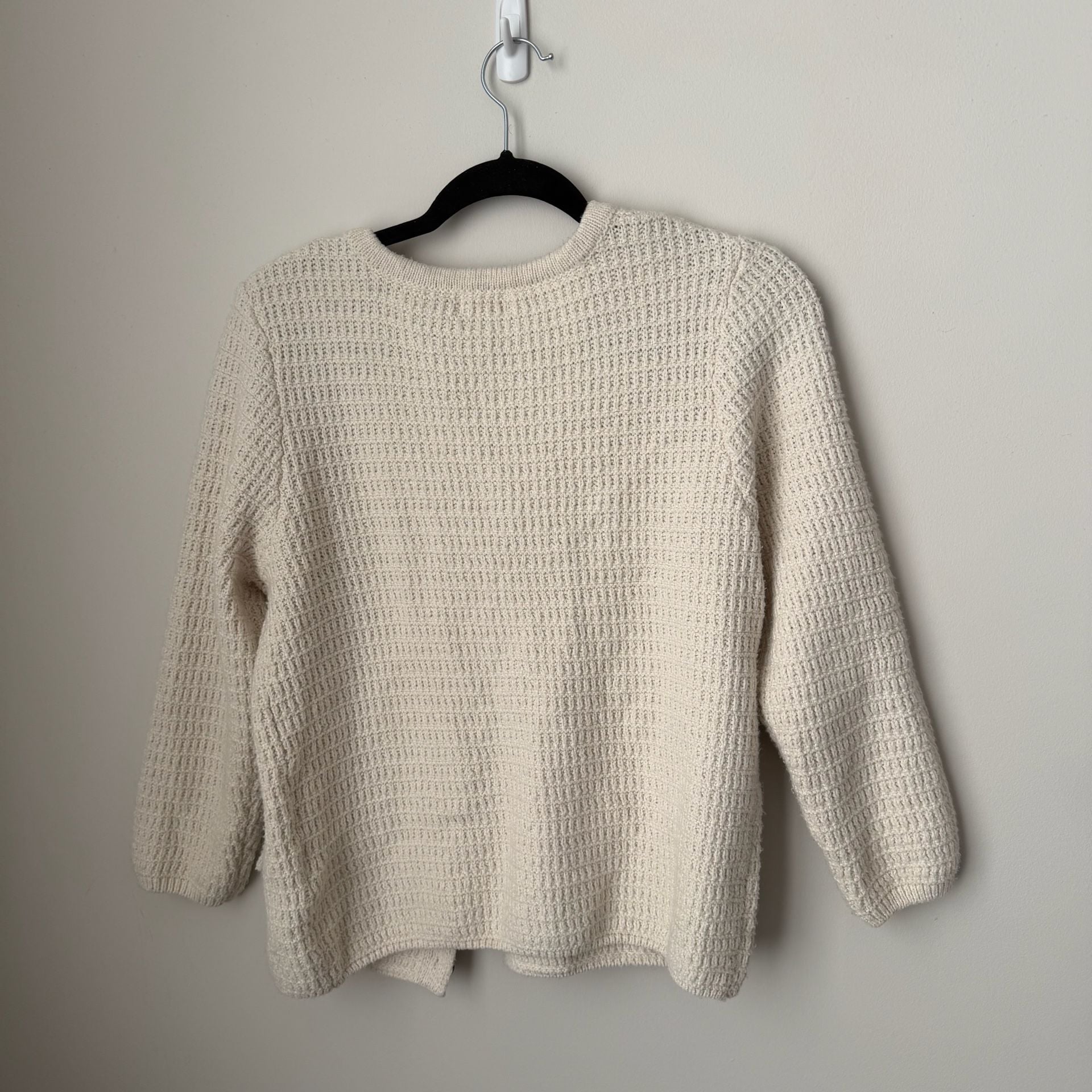 Greige Cardigan Size M Off-White Gold Button Knit Sweater 5