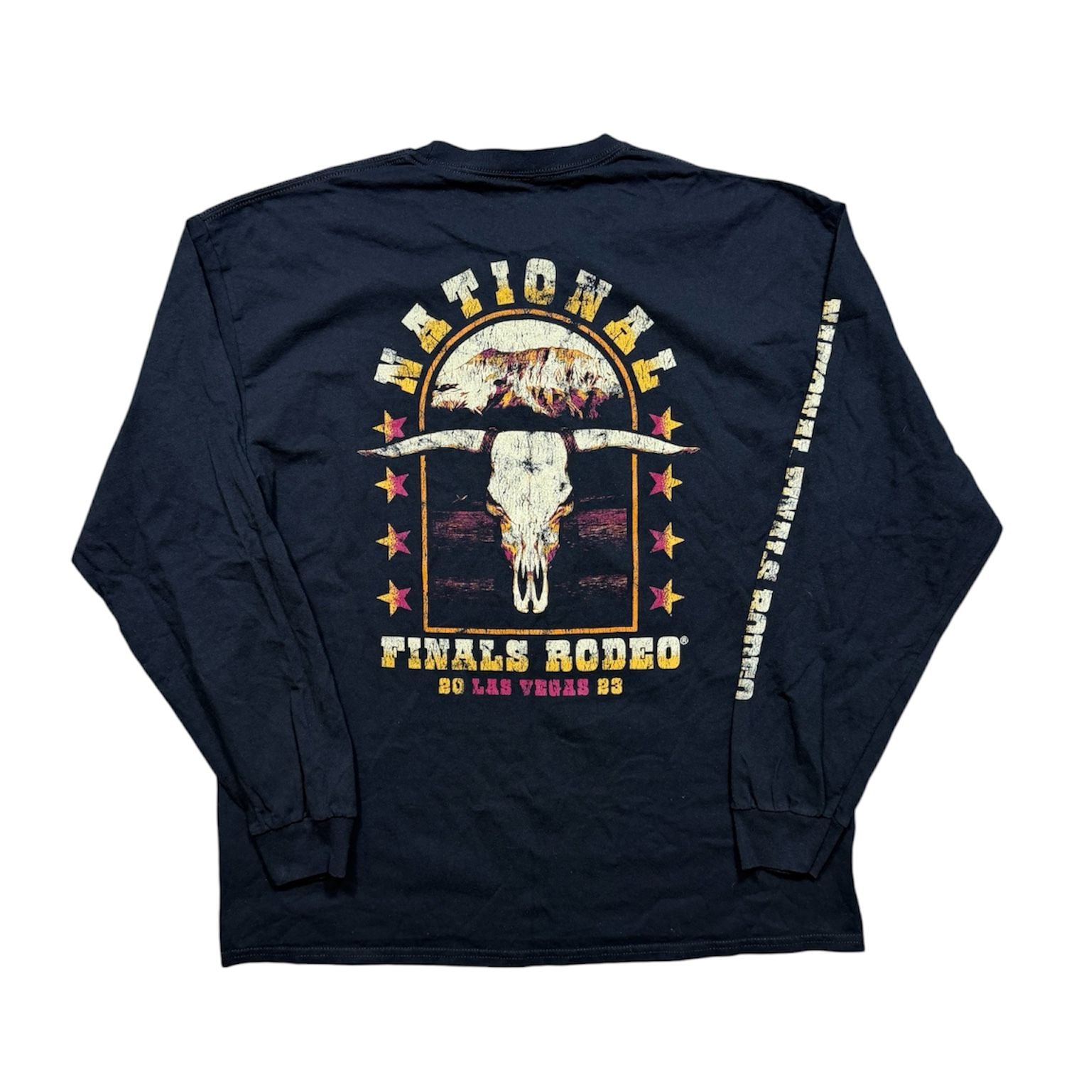 Prorodeo NFR National Finals Rodeo Long Sleeve T-Shirt XL Black 3