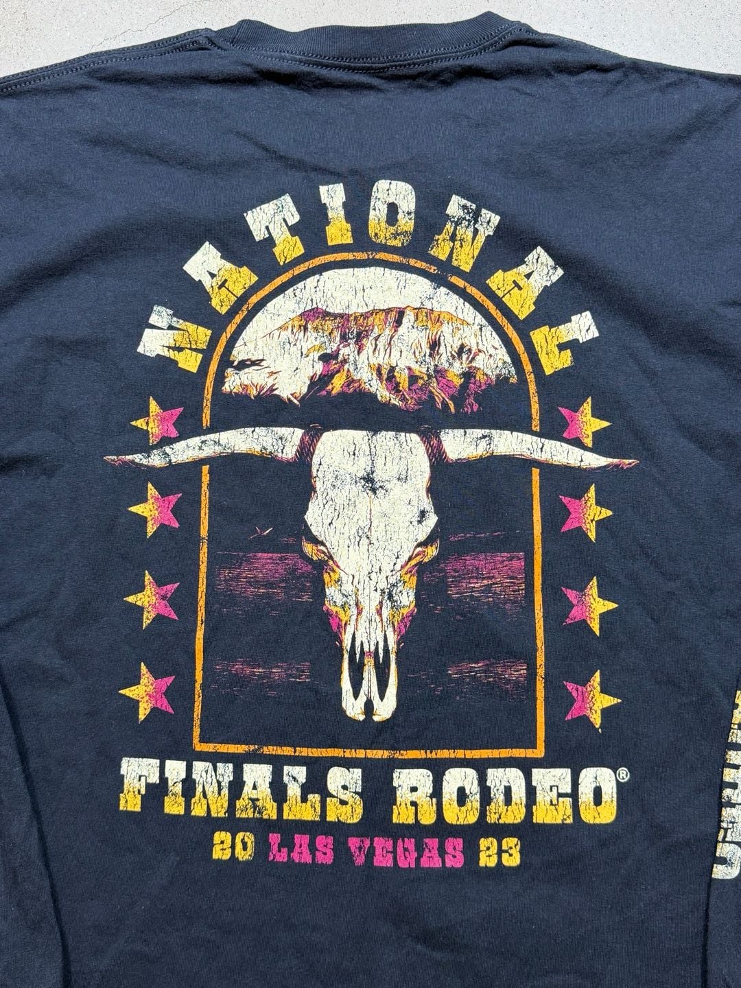 Prorodeo NFR National Finals Rodeo Long Sleeve T-Shirt XL Black 8