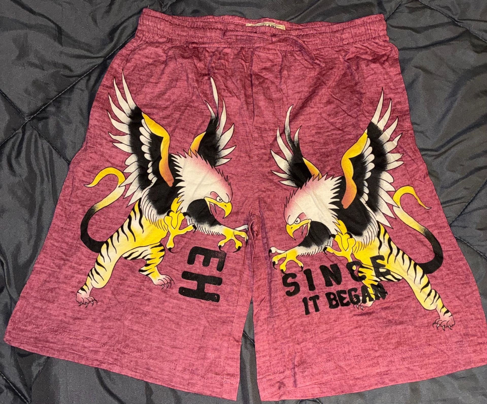 Ed Hardy Graphic Lounge Shorts Red 6