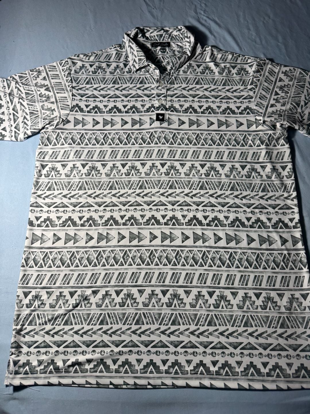 Bad Birdie Aztec Geometric Golf Polo Size XXL 3