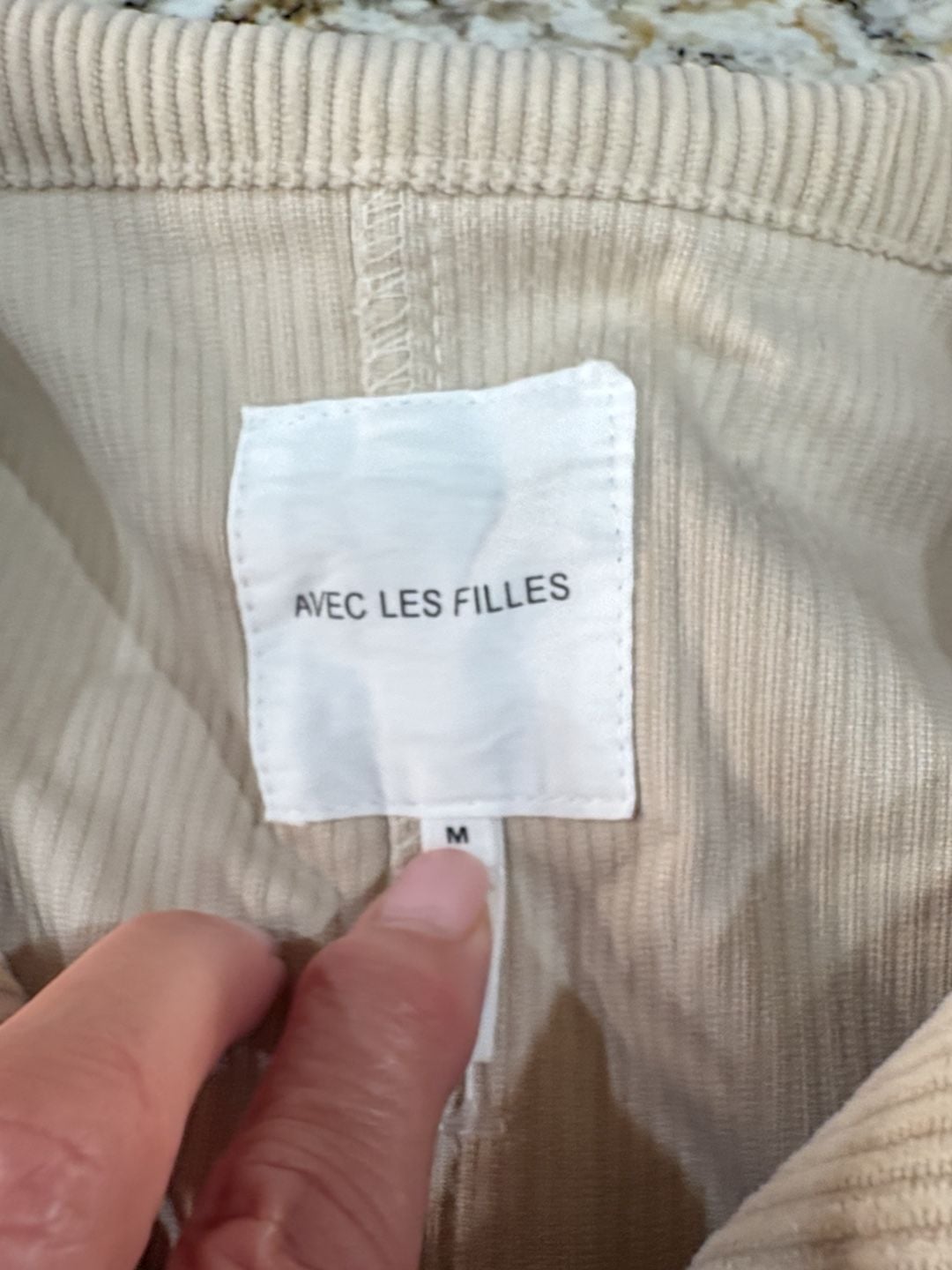 Avec Les Filles Corduroy Jacket Size M Beige Button Up Shacket 3
