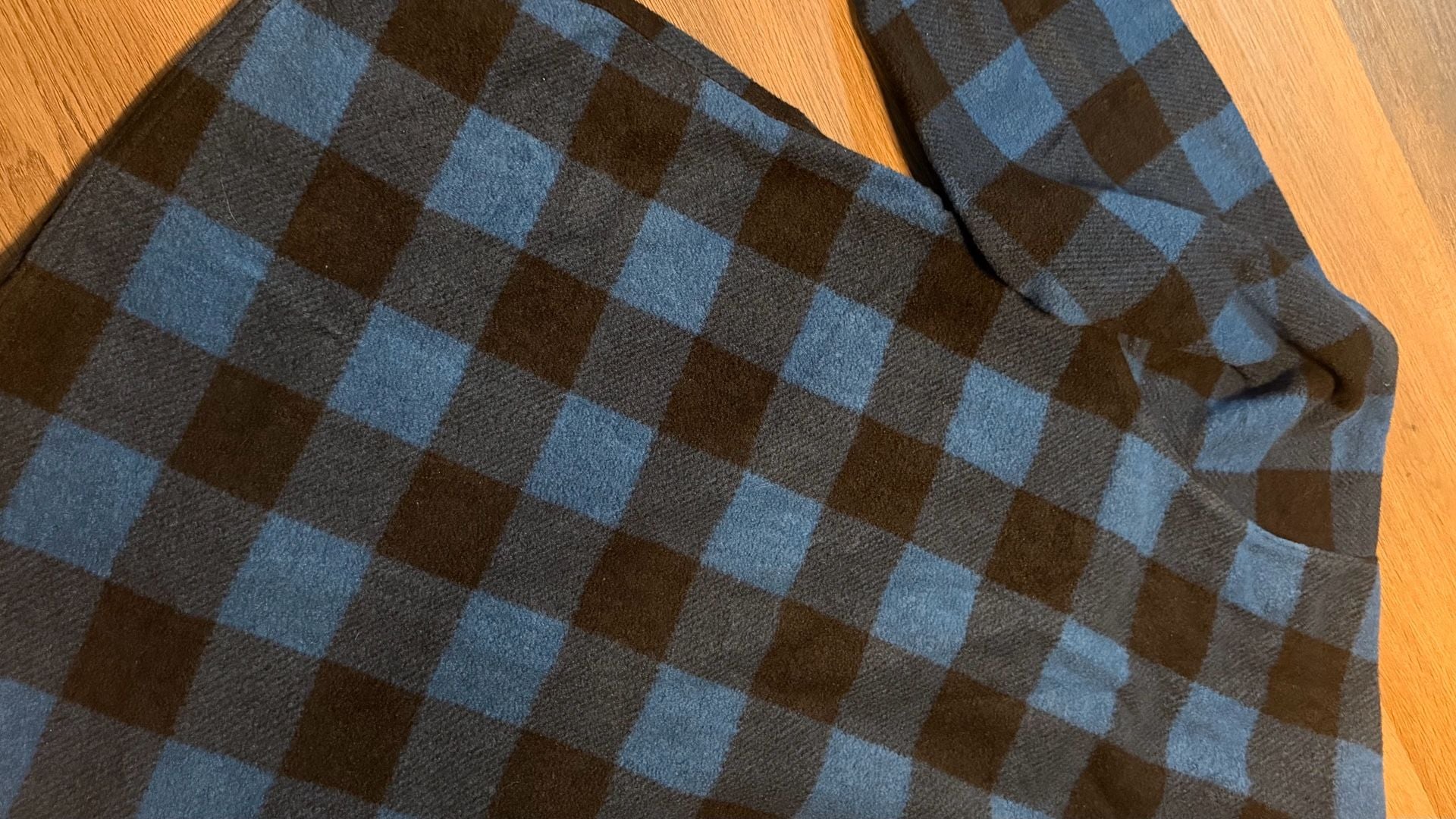 Wrangler Fleece Button Up Shirt Size L Blue Black Plaid Buffalo Check 7