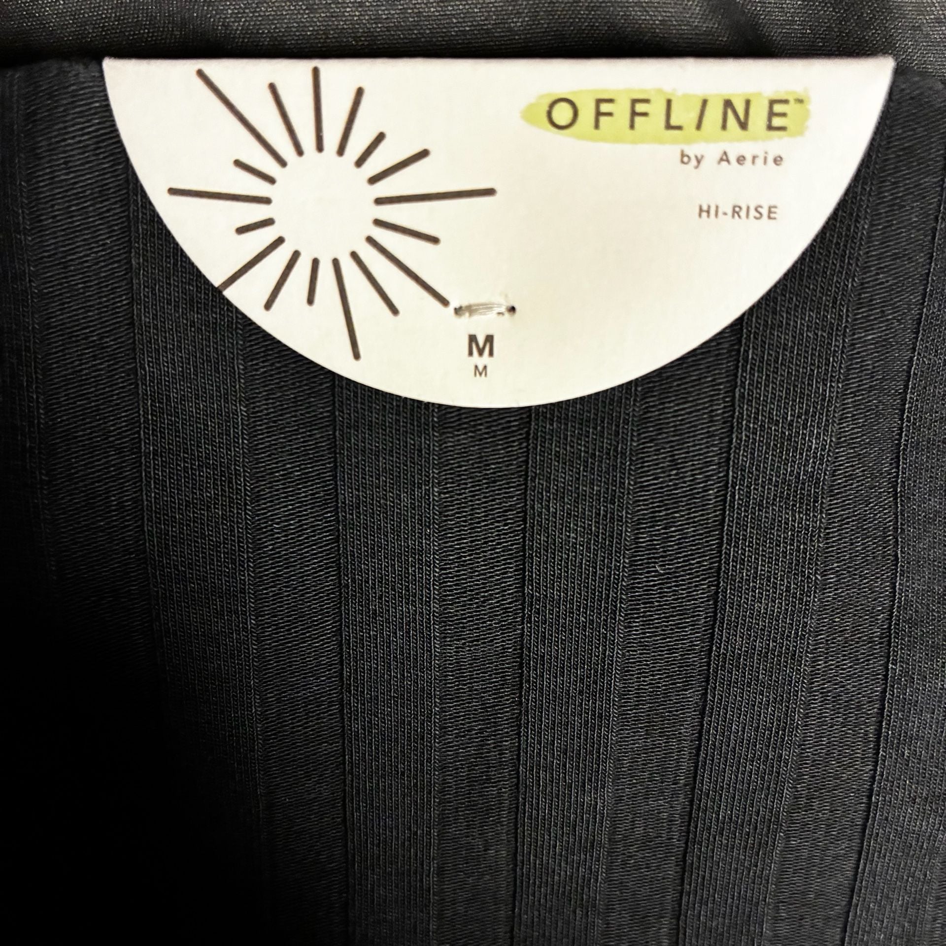 OFFLINE by Aerie OG Original Bike Short Size M Black Ribbed High Rise 3