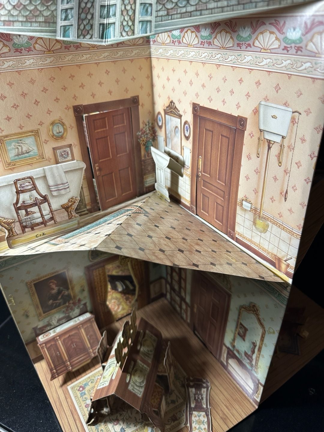 A Three-Dimensional Victorian Doll House 1998 Pop-Up Book 8