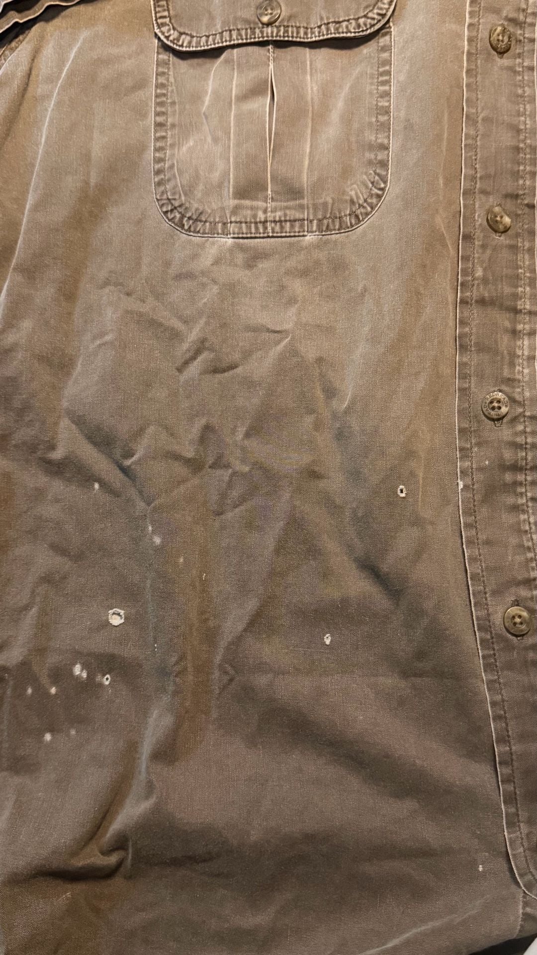 RedHead Long Sleeve Button Down Shirt Size XL Brown Utility Workwear 6