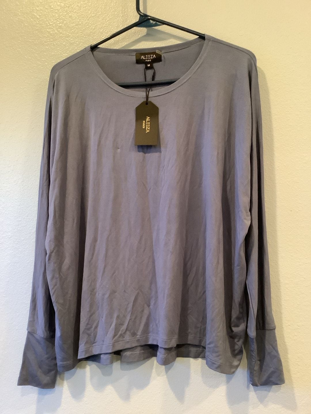 Aleeza Paris Long Sleeve Shirt Size M Gray 2