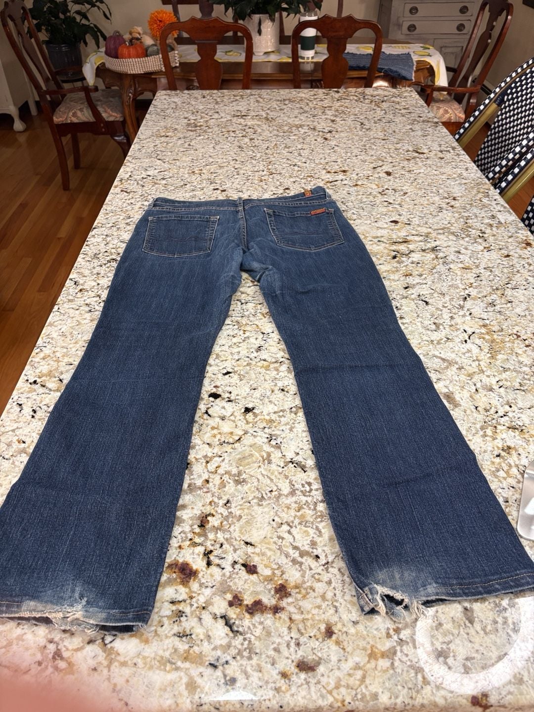 7 For All Mankind High Waist Bootcut Jeans Size 32 Blue Denim 9