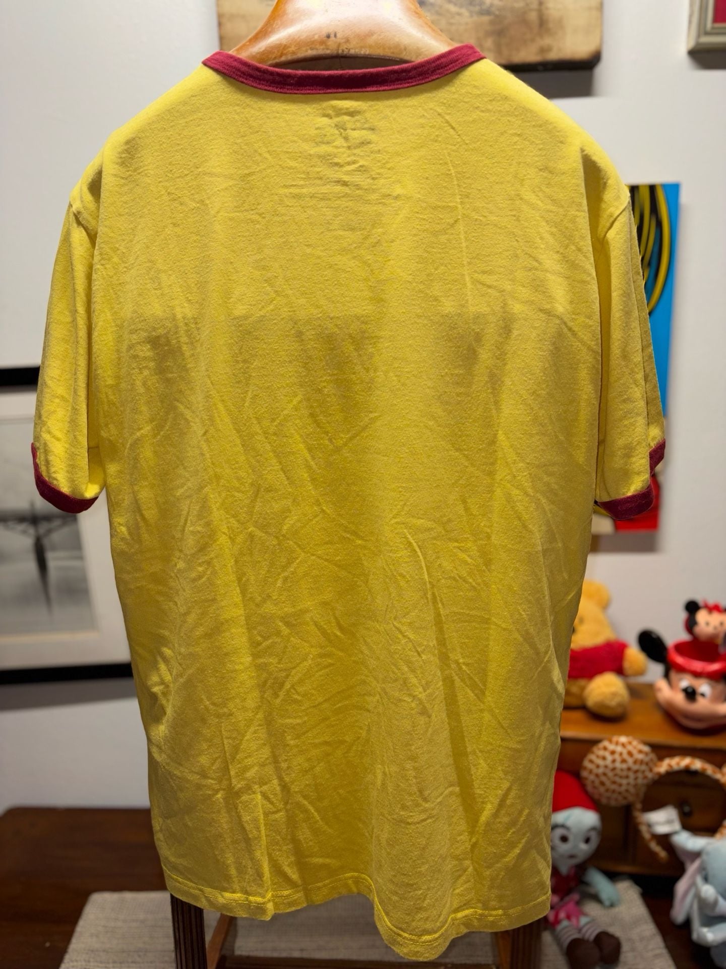 Star Wars Chewbacca Ringer T-Shirt Size Large Yellow 7