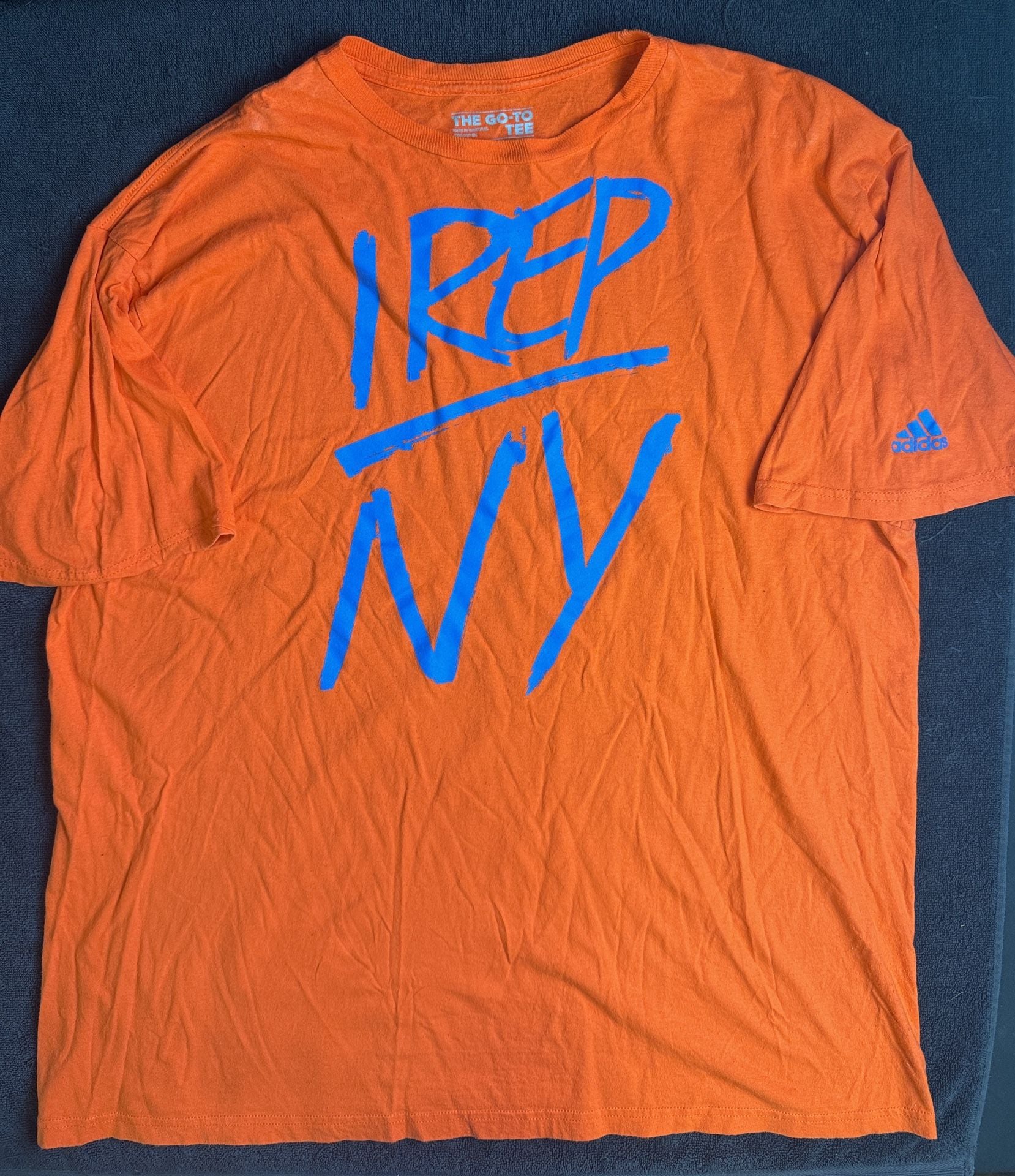 Adidas The Go-To Tee I Rep NY Size 2X Orange T-Shirt 2