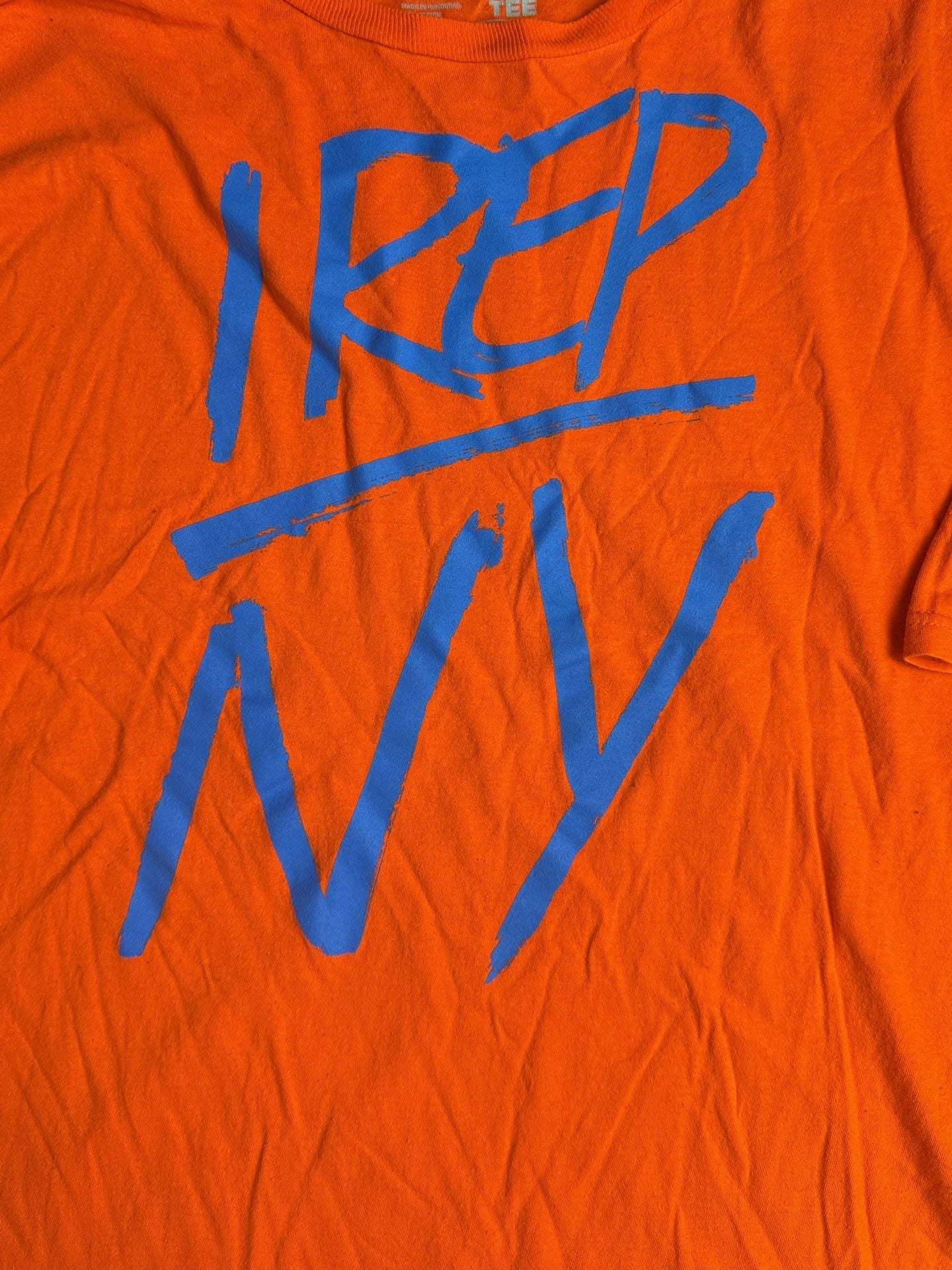 Adidas The Go-To Tee I Rep NY Size 2X Orange T-Shirt 3