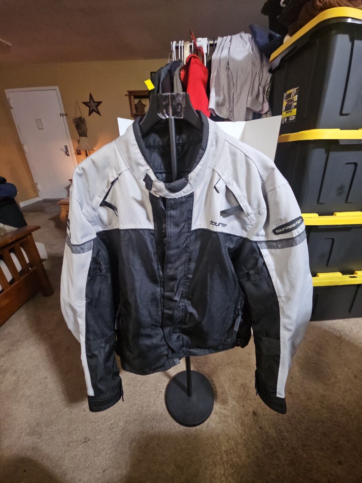 Tourmaster Jett Series 3 Jacket Size 44 Gray Black Motorcycle Riding 2