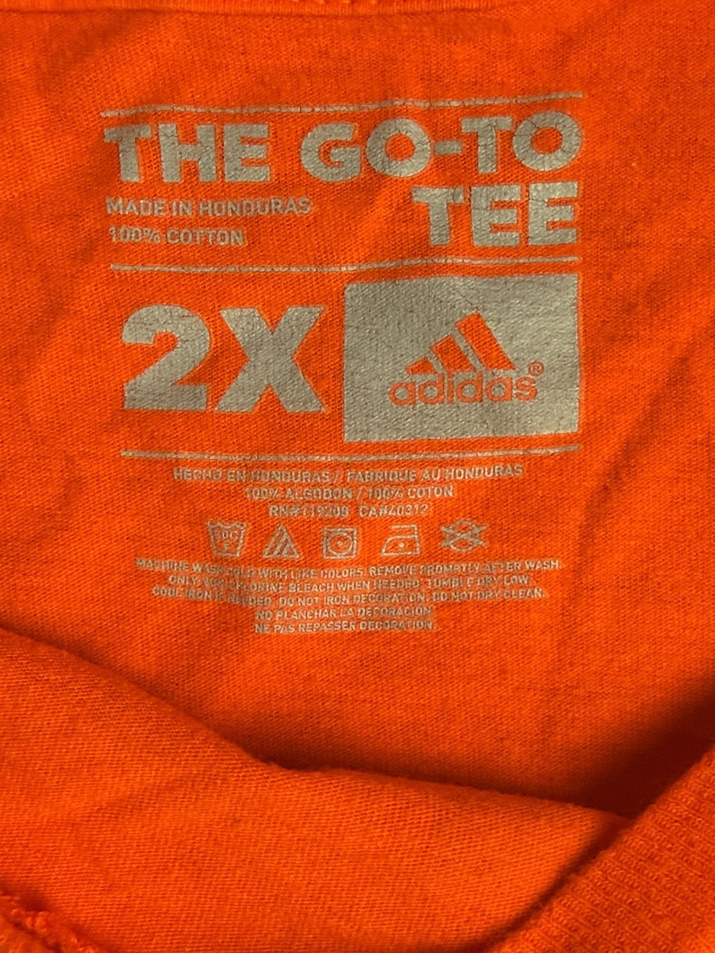Adidas The Go-To Tee I Rep NY Size 2X Orange T-Shirt 5