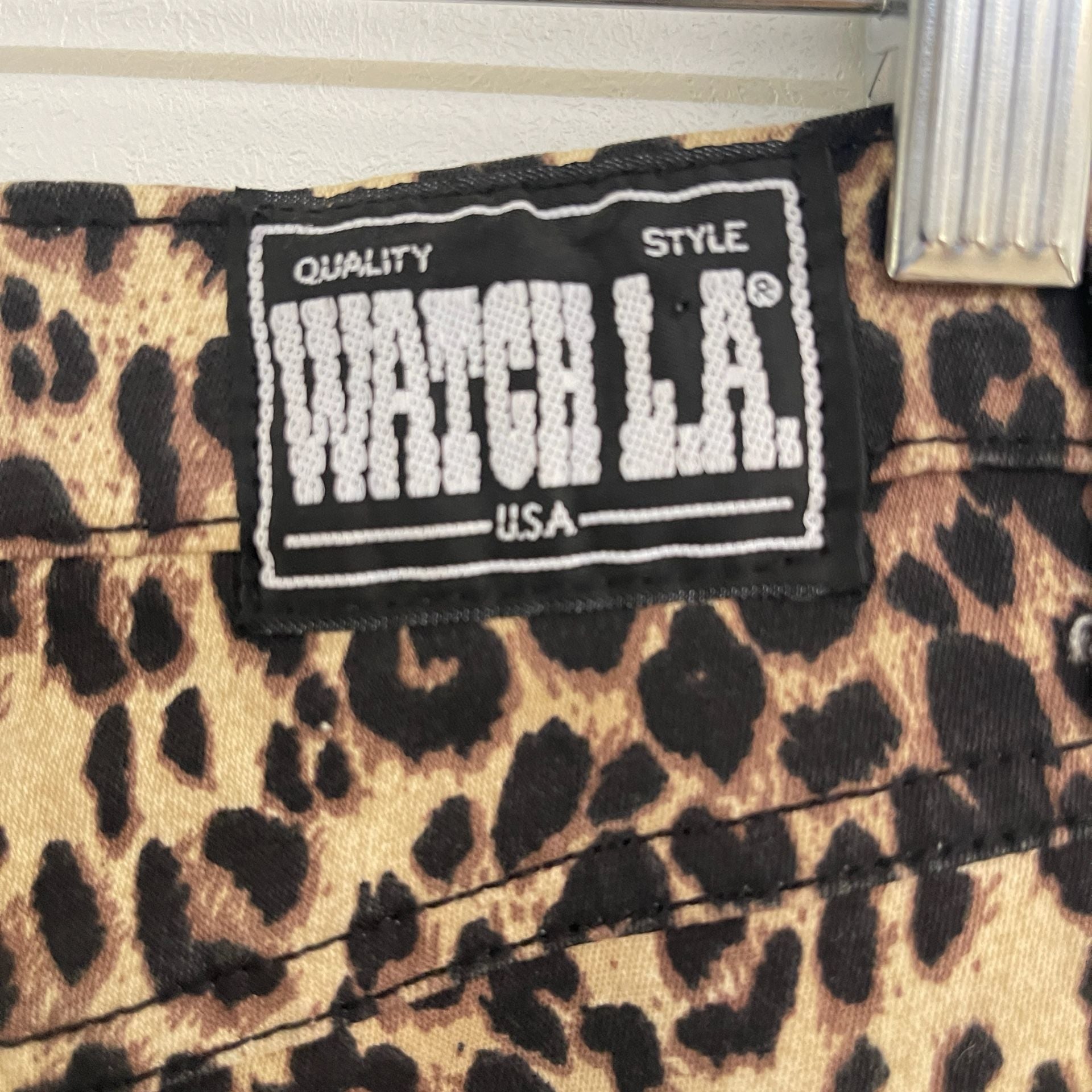 Watch LA Leopard Print Pants Size 9/10 Animal Print Straight Leg 5