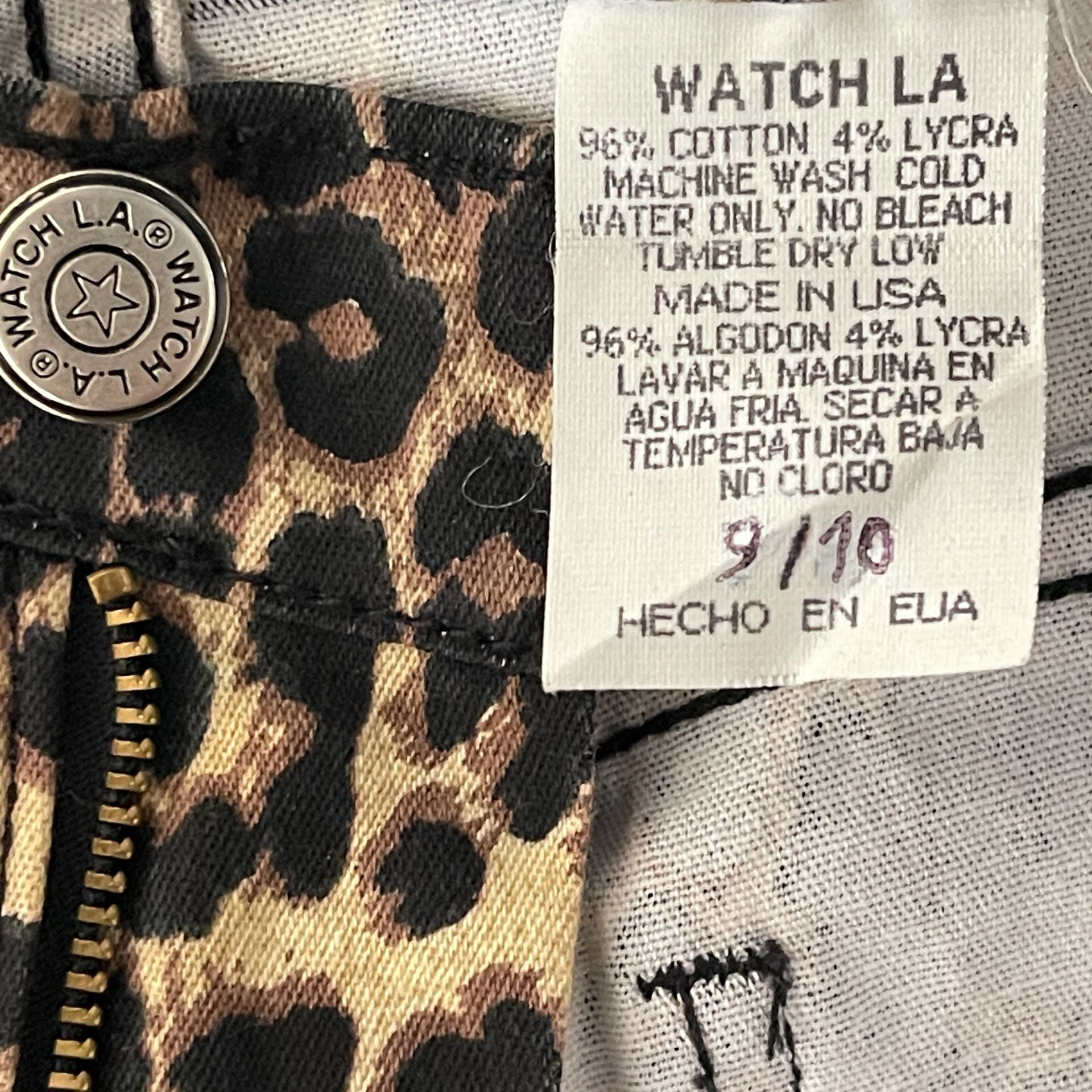 Watch LA Leopard Print Pants Size 9/10 Animal Print Straight Leg 6