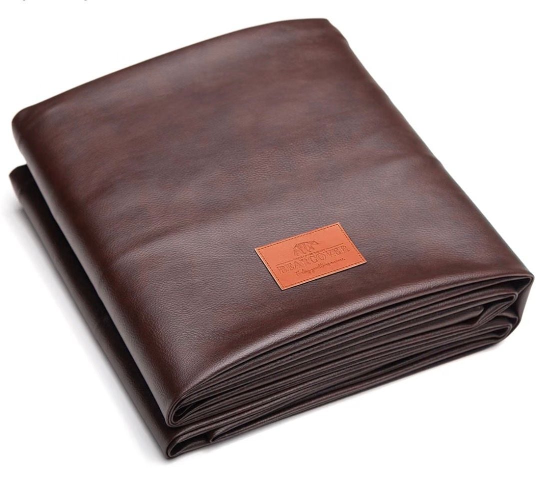 Bearcover Pool Table Cover 92x52 Leatherette Brown 3